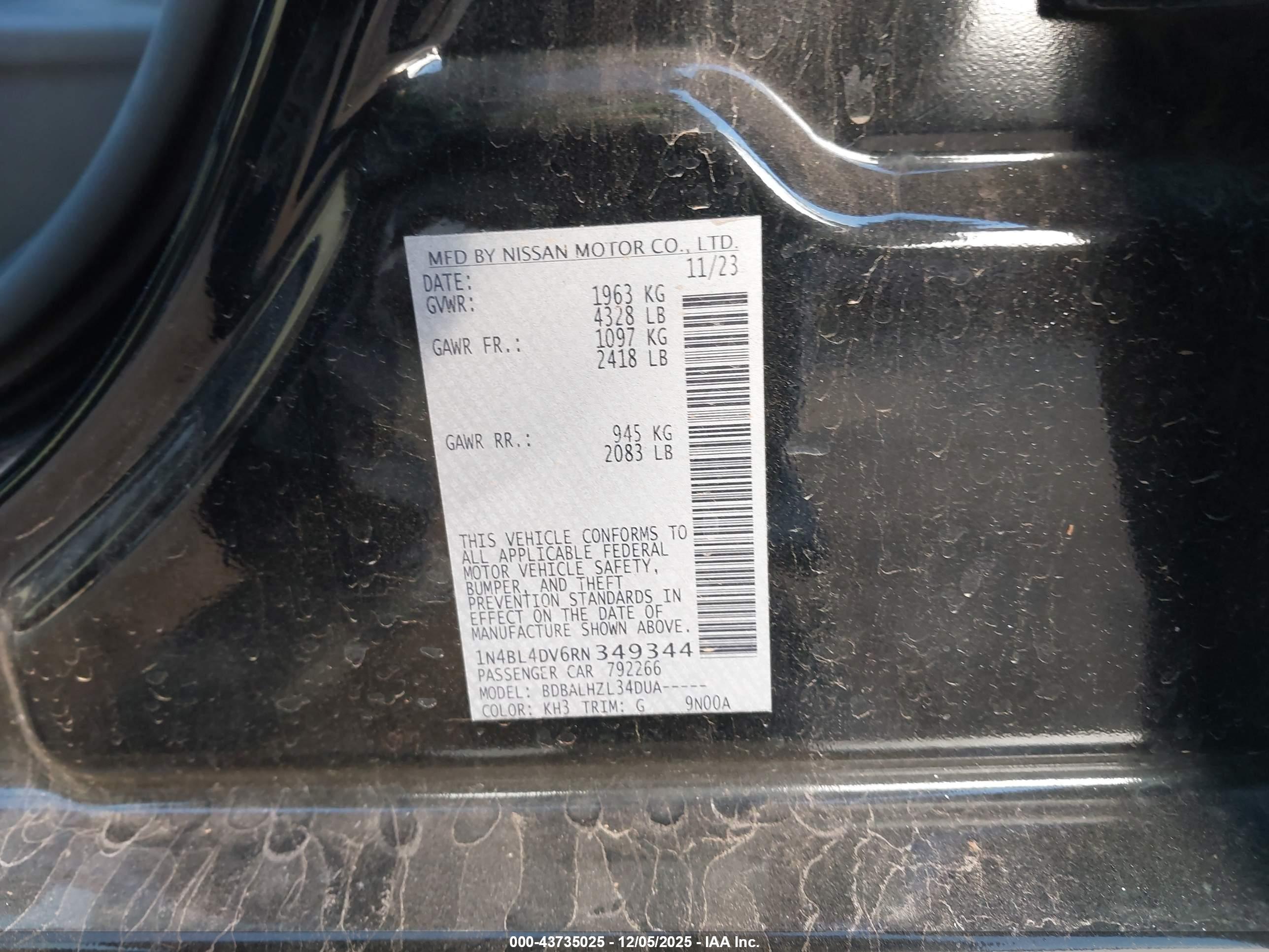 NISSAN ALTIMA image 9