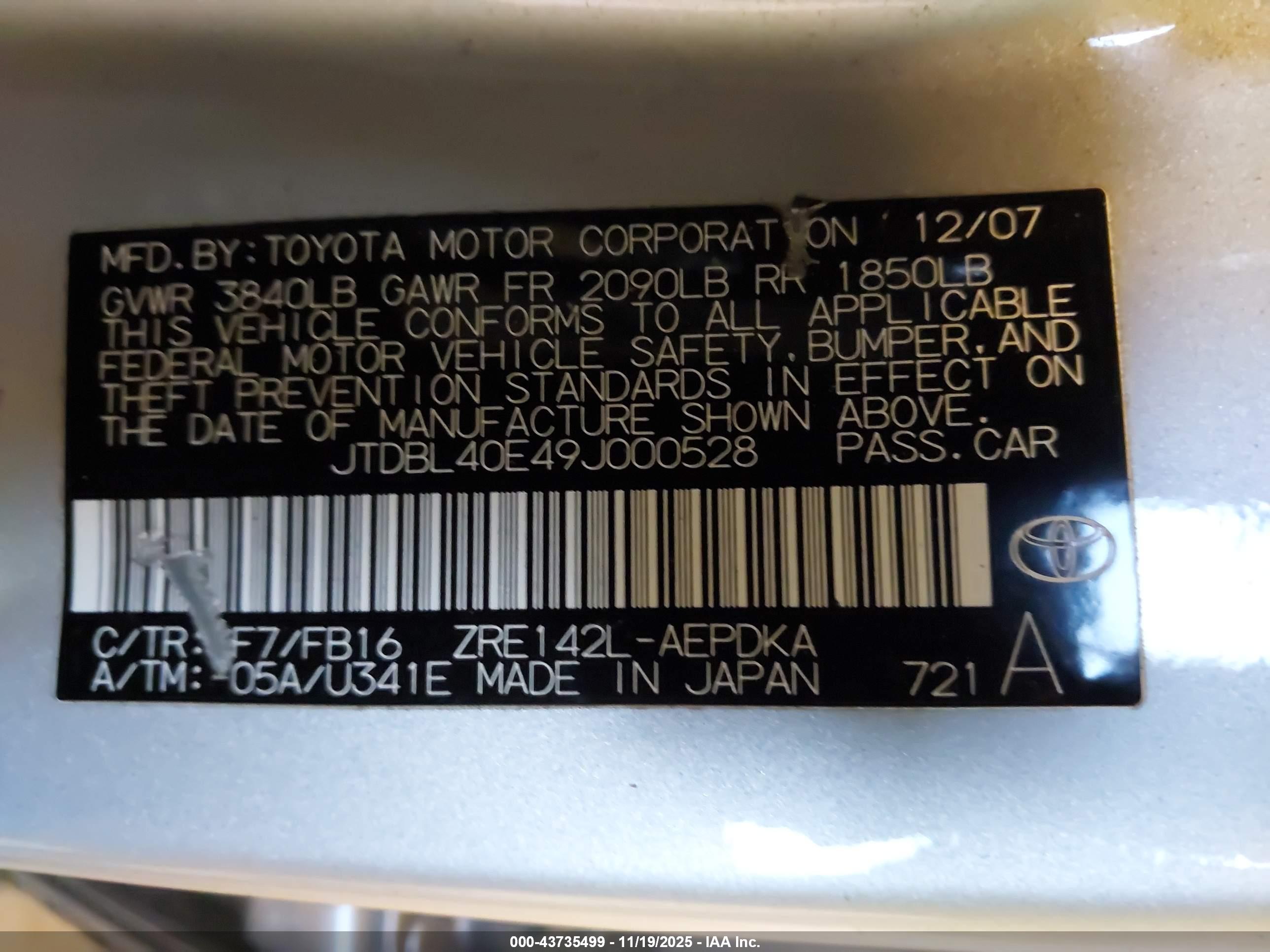 TOYOTA COROLLA image 9
