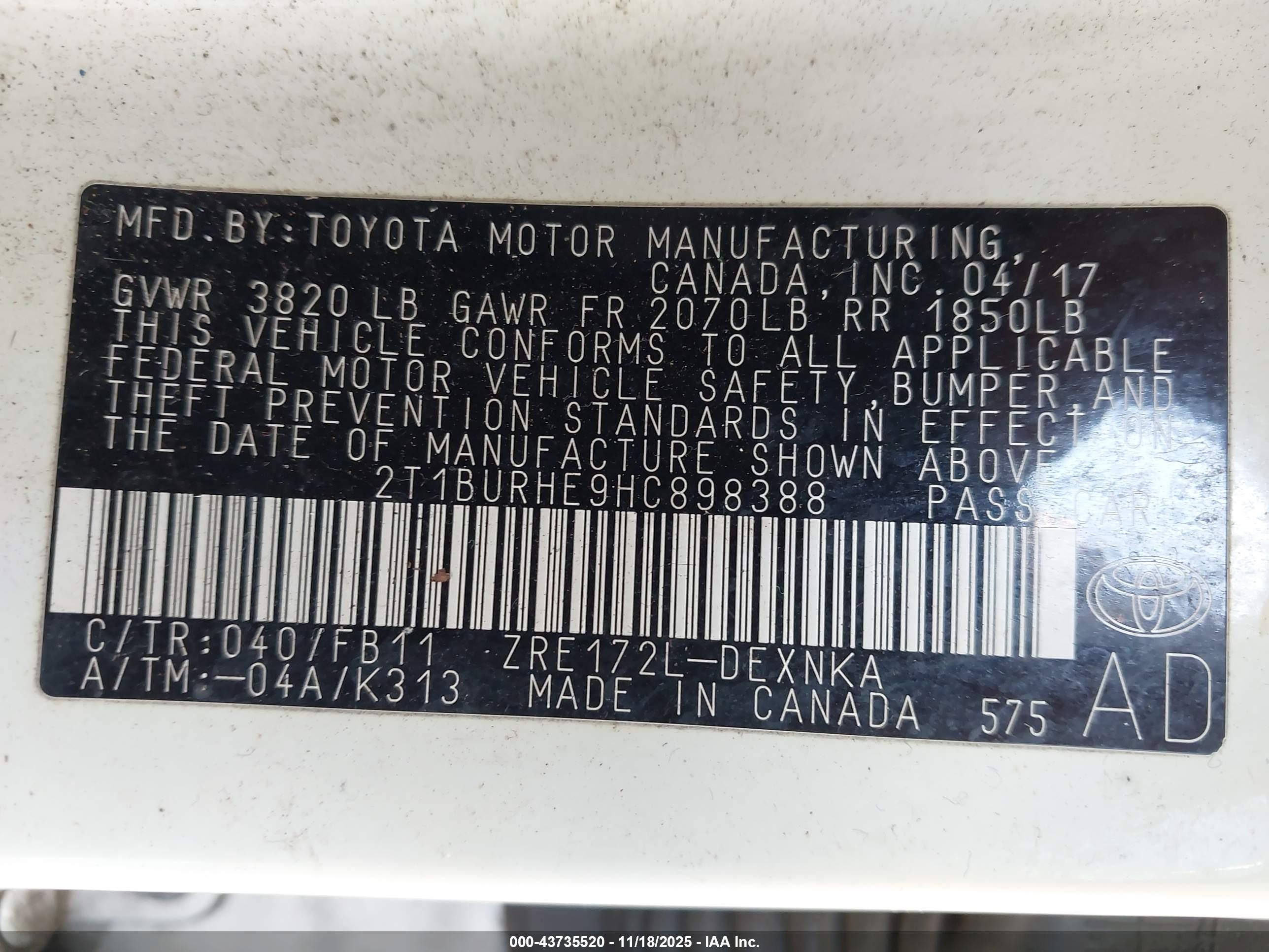 TOYOTA COROLLA image 9