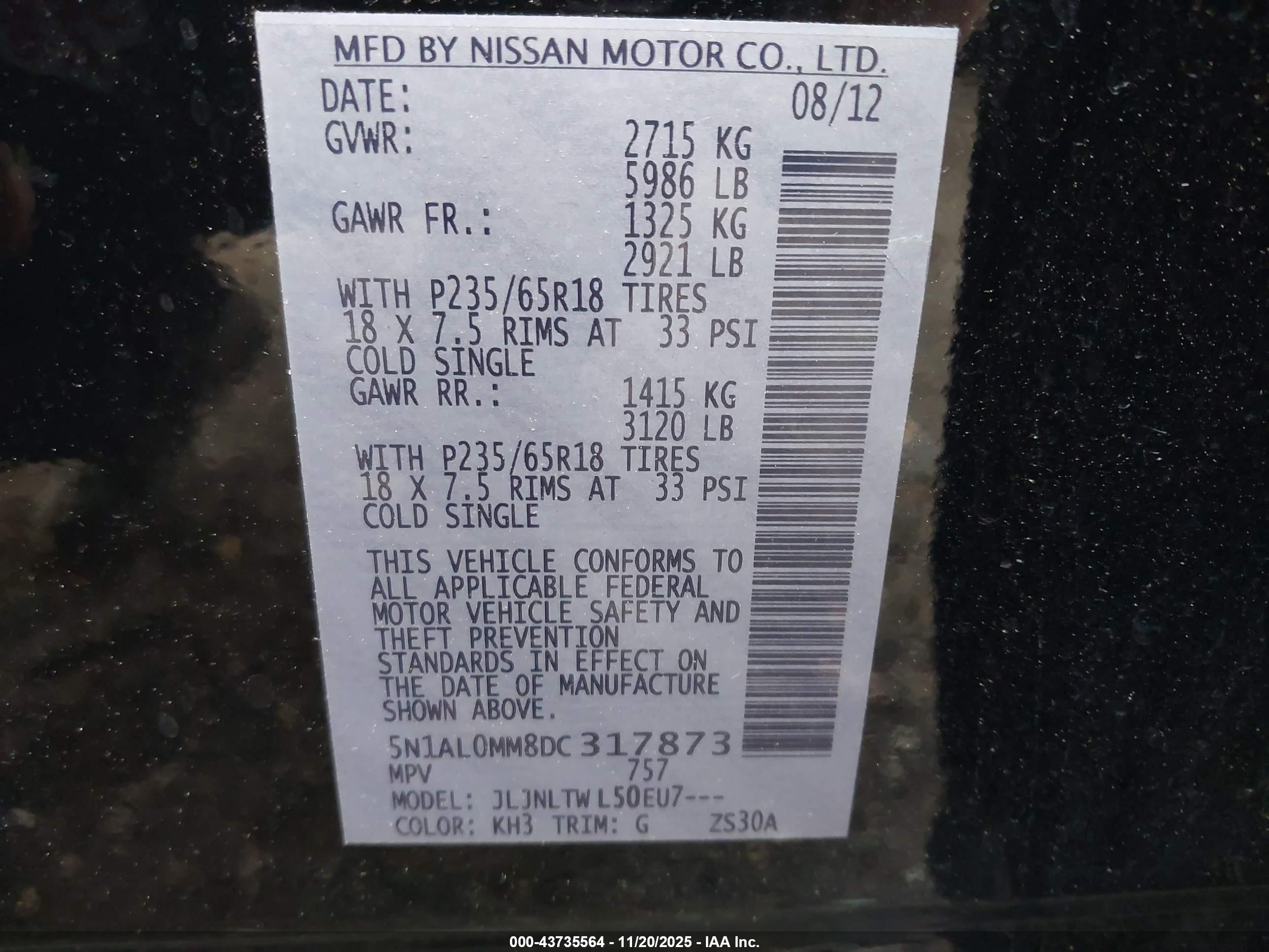 INFINITI JX35 image 9