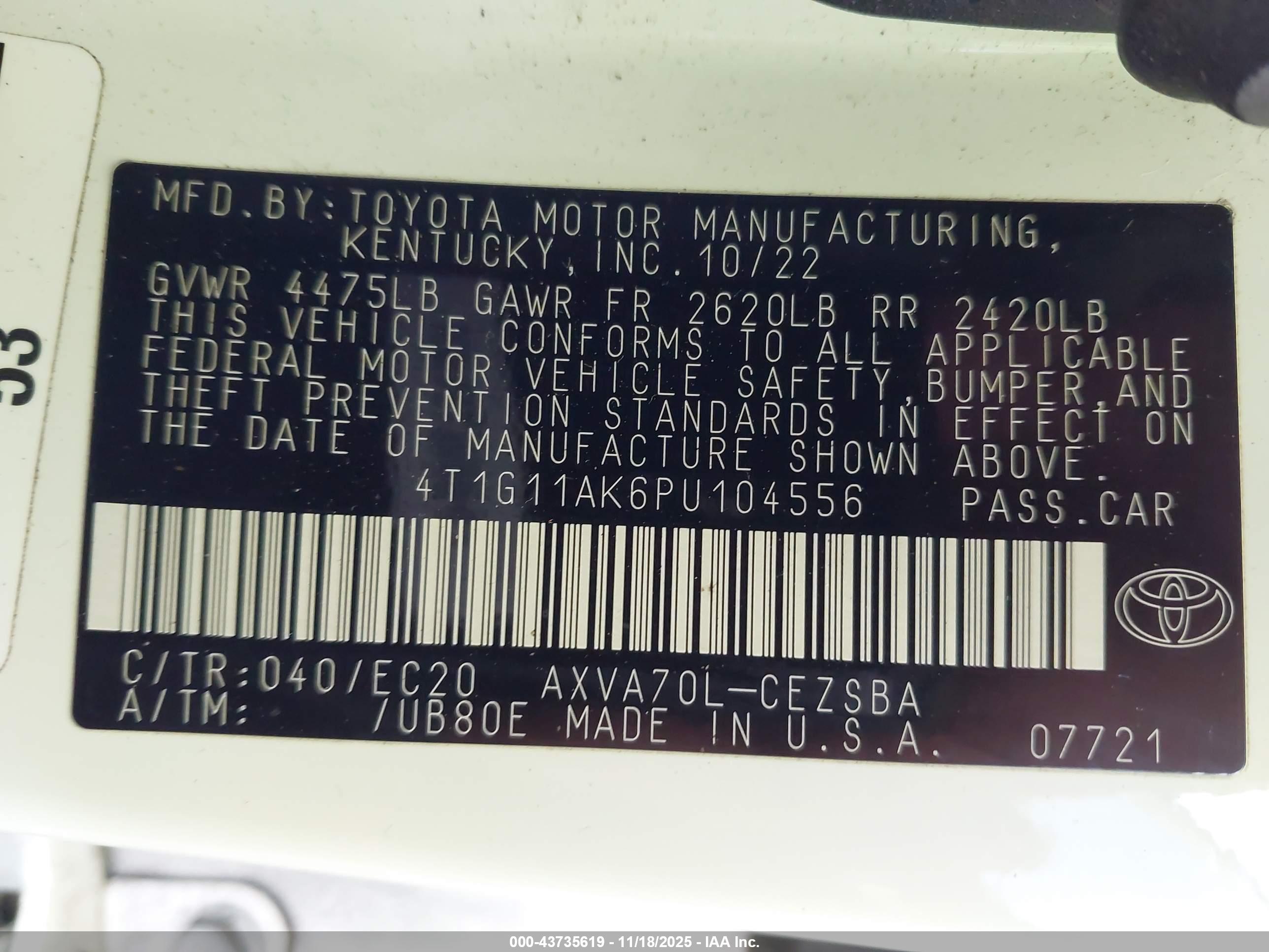 TOYOTA CAMRY image 9