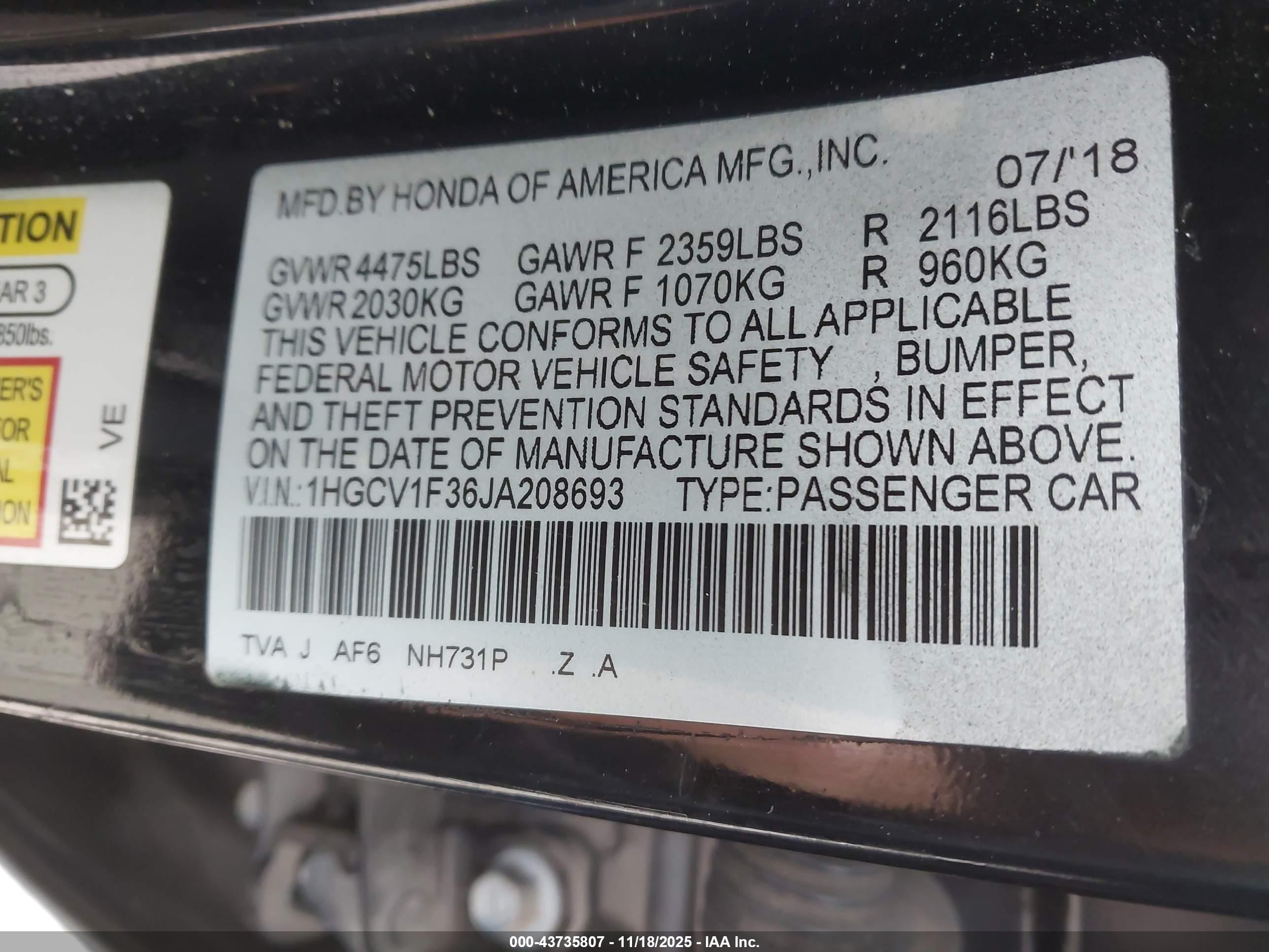 HONDA ACCORD image 9
