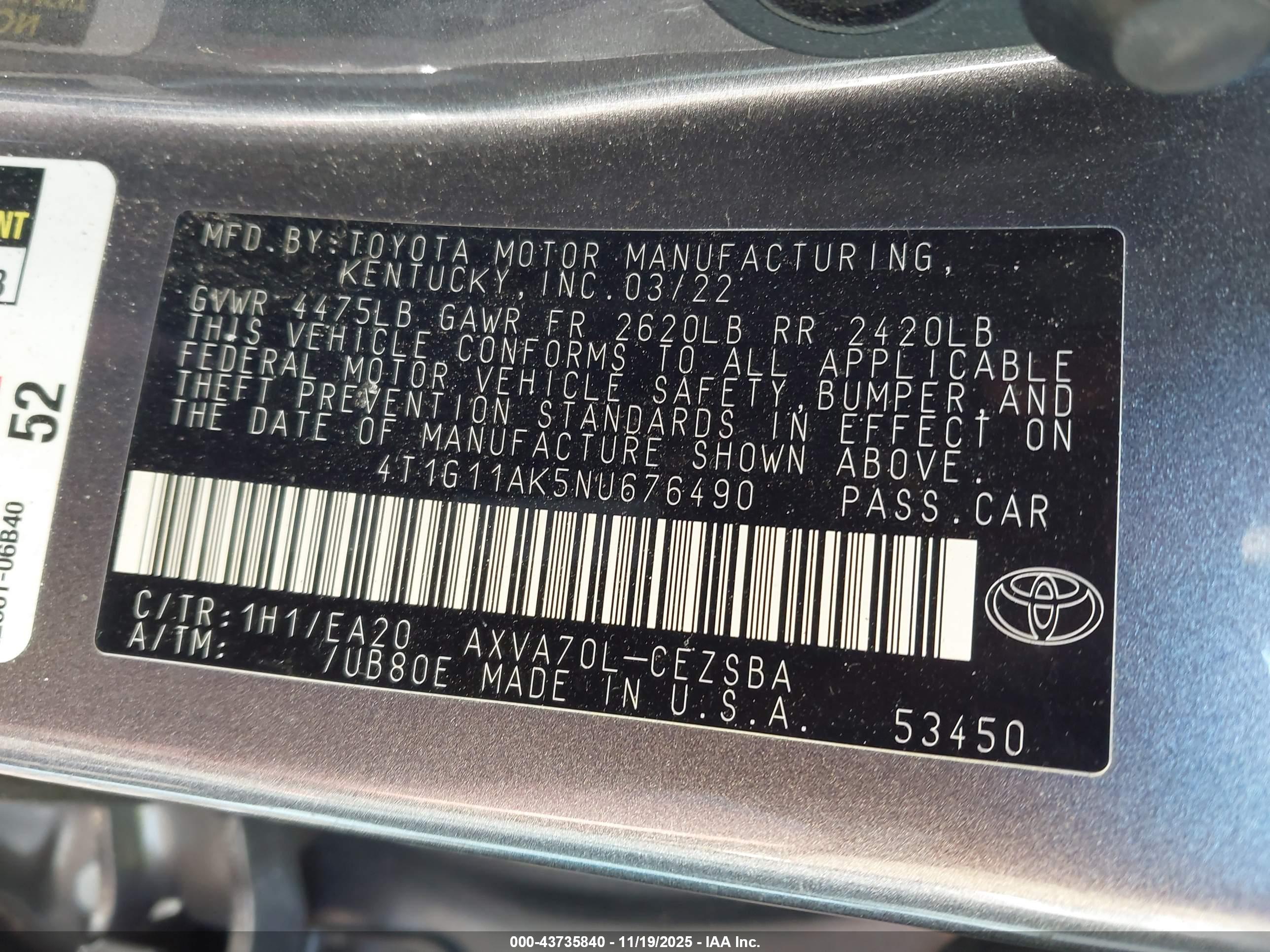 TOYOTA CAMRY image 9