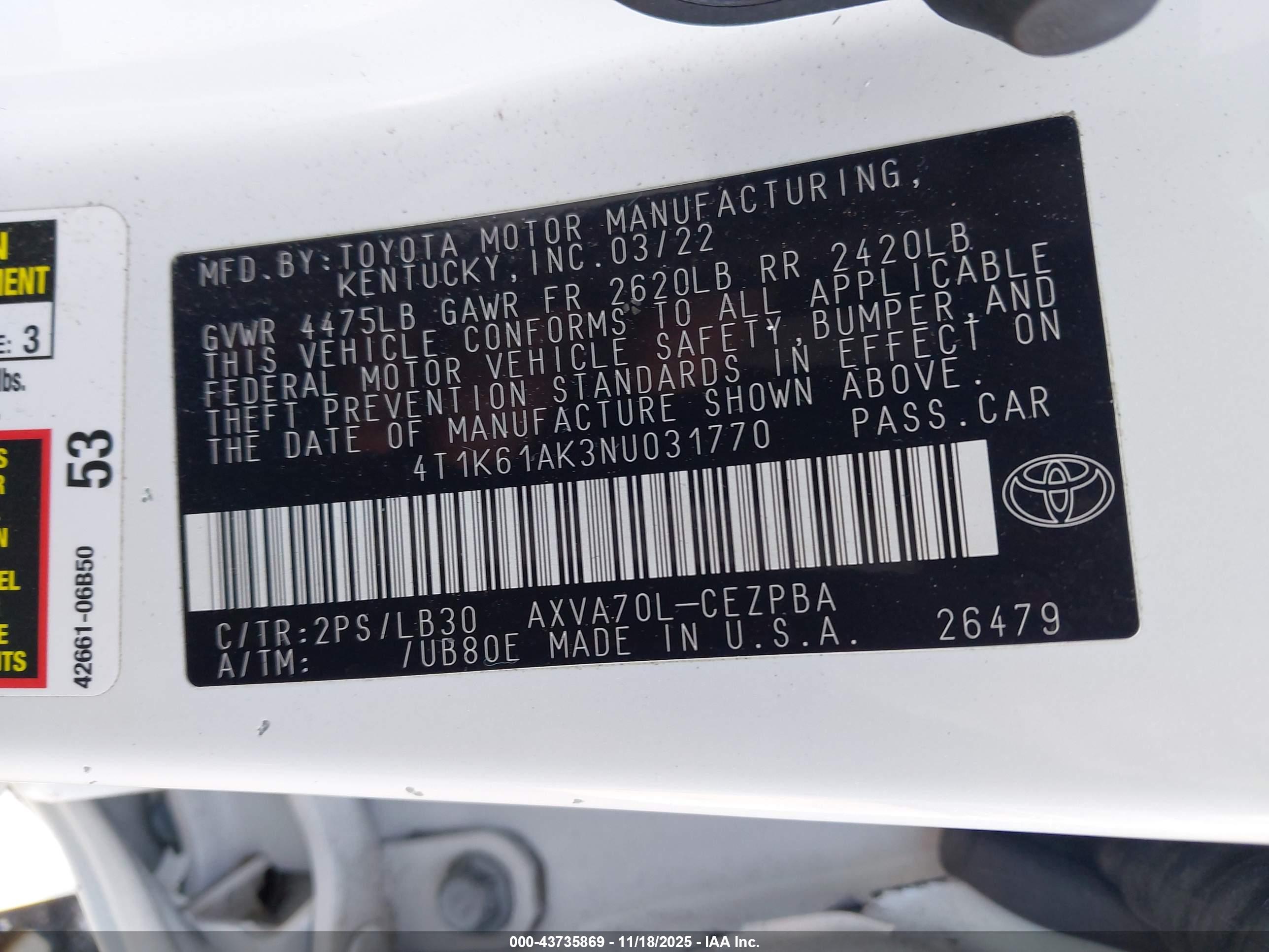 TOYOTA CAMRY image 9
