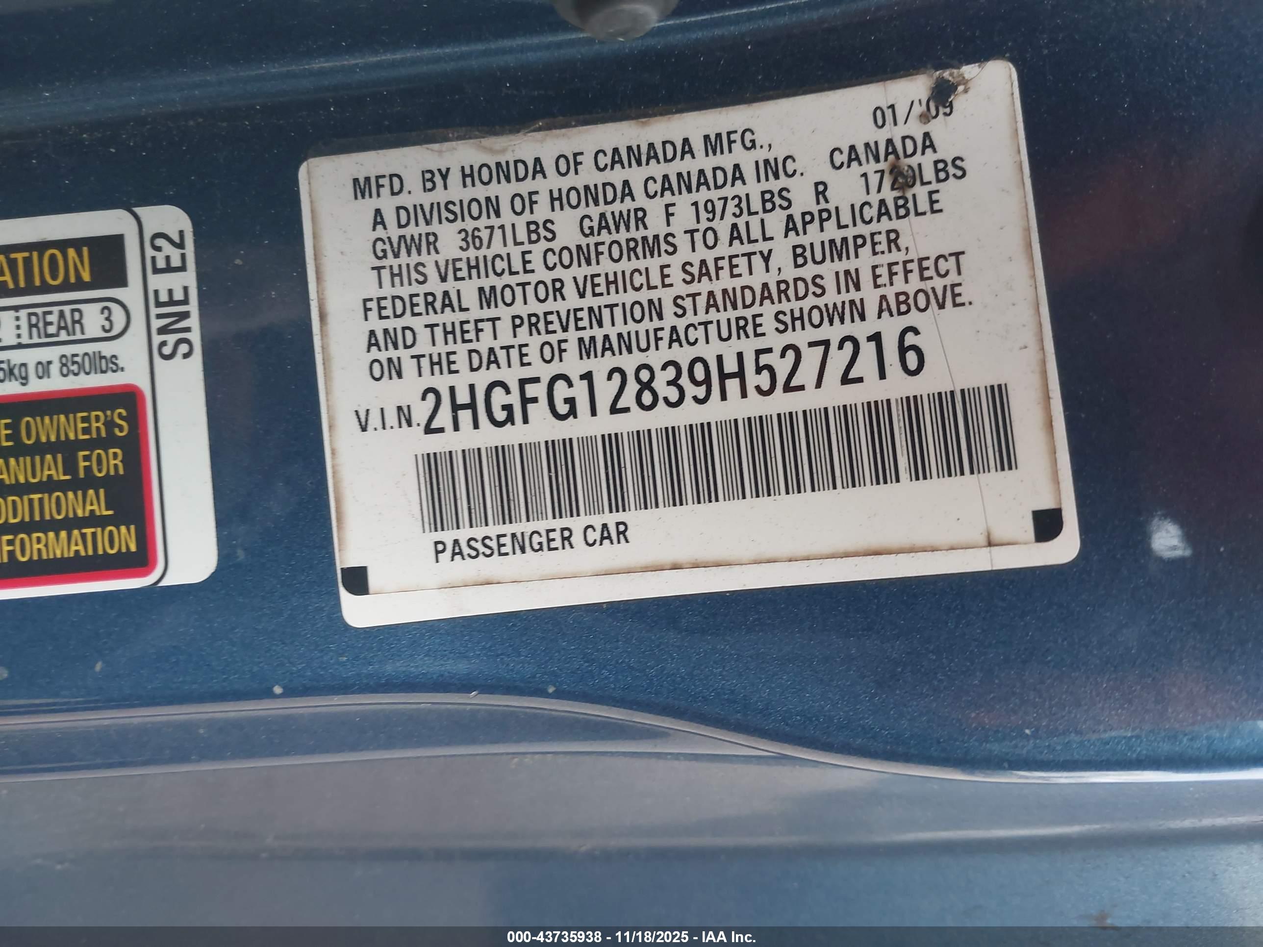 HONDA CIVIC image 9