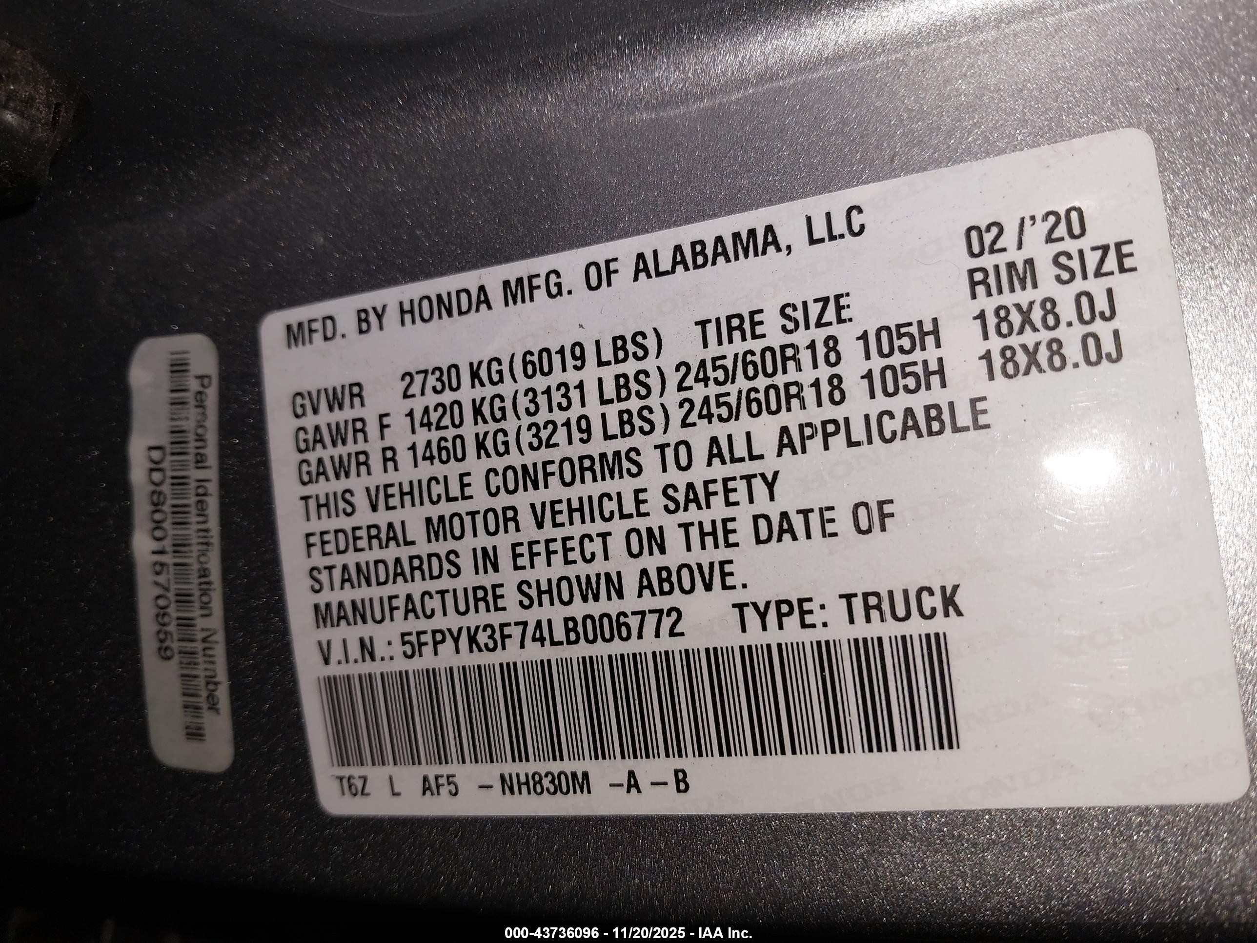 HONDA RIDGELINE image 9