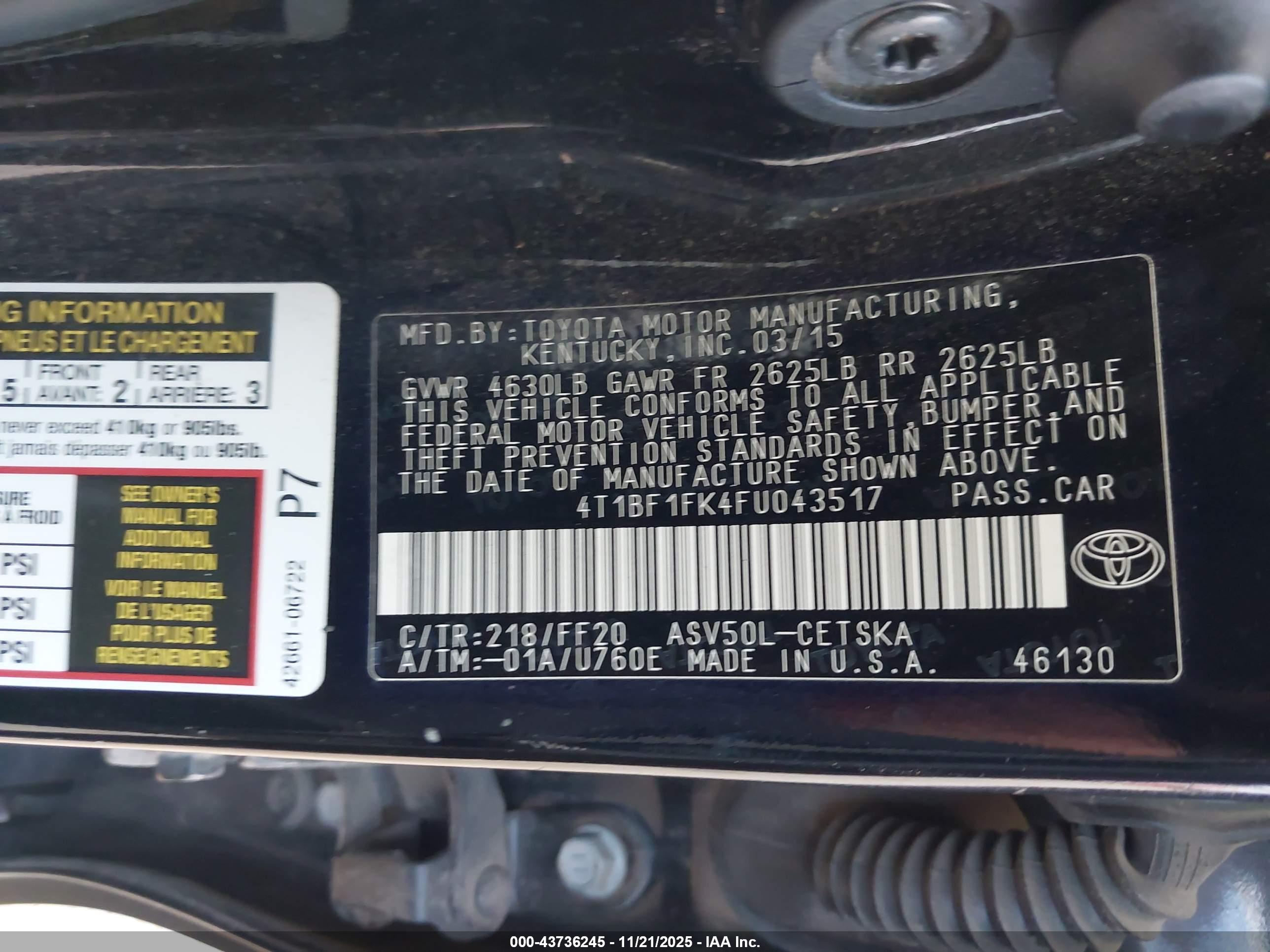 TOYOTA CAMRY image 9
