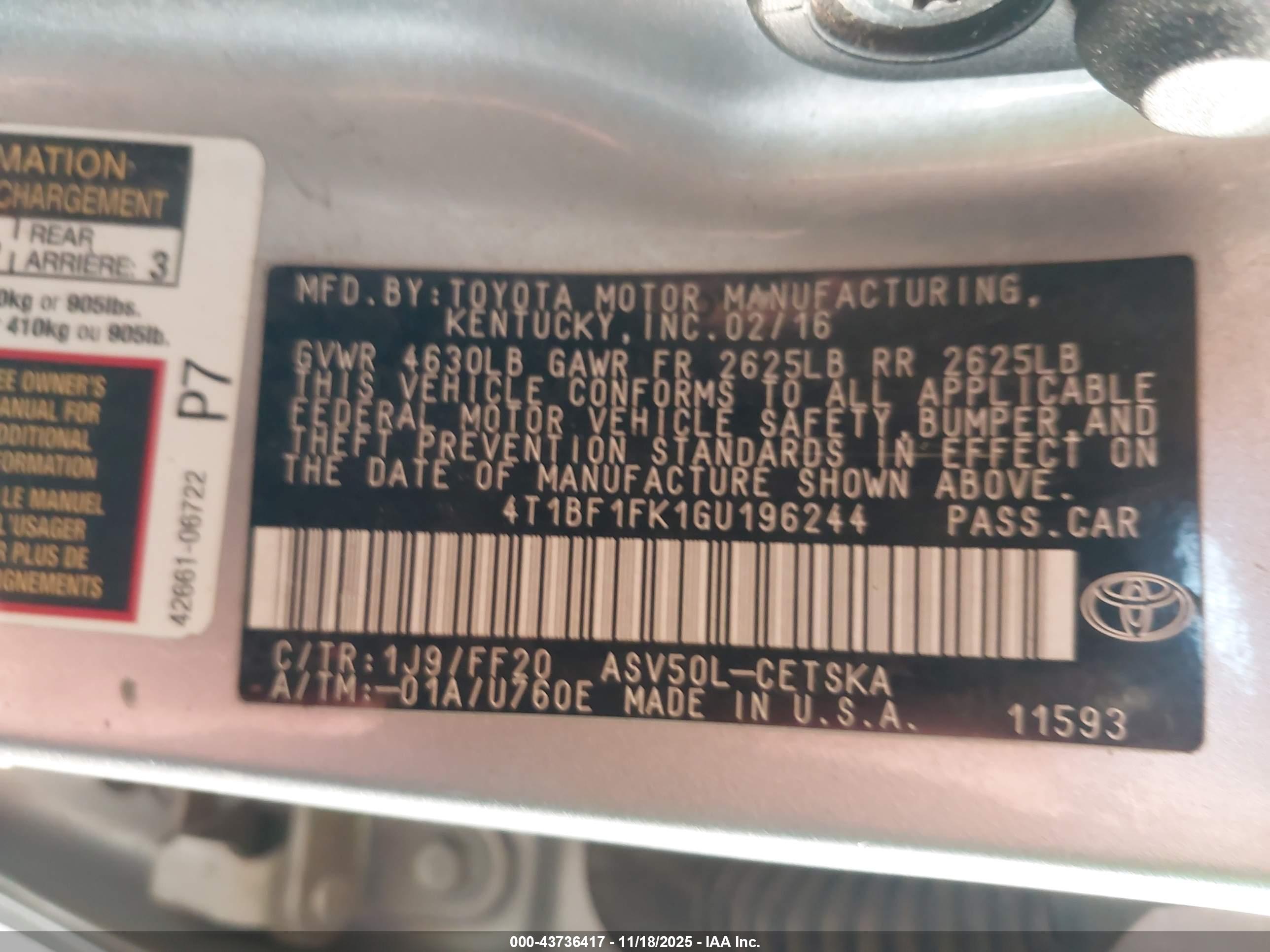 TOYOTA CAMRY image 9