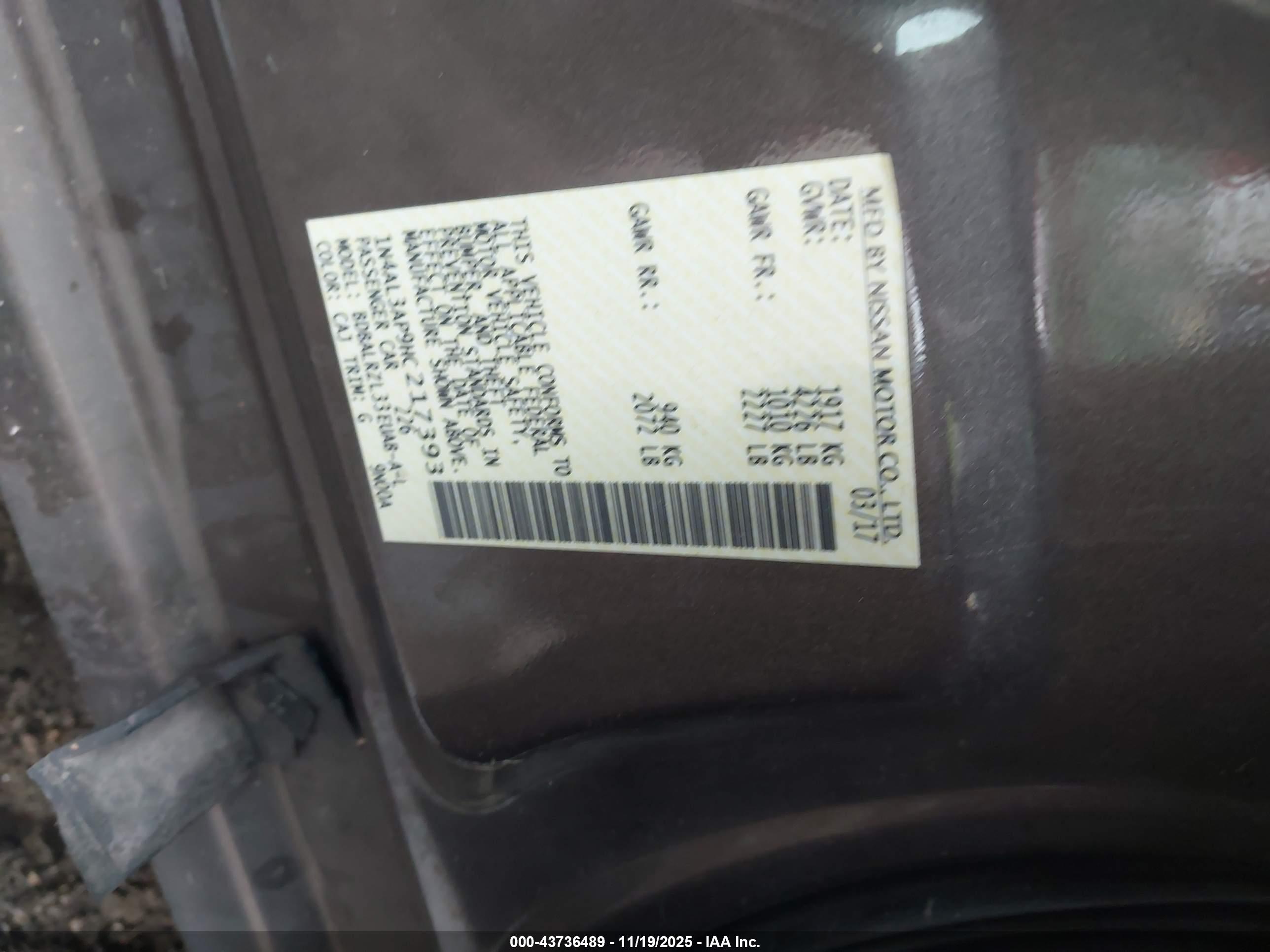 NISSAN ALTIMA image 9