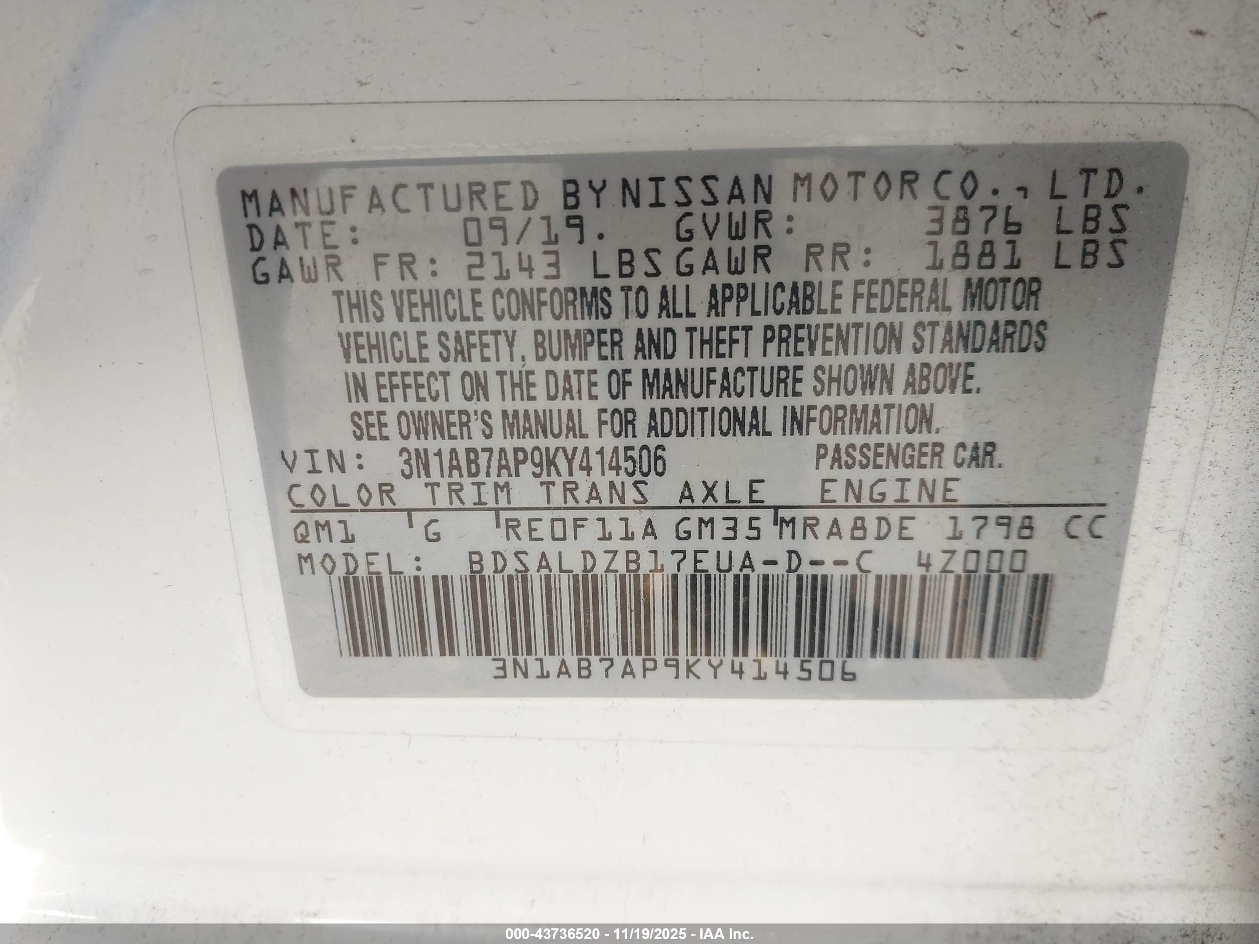 NISSAN SENTRA image 9