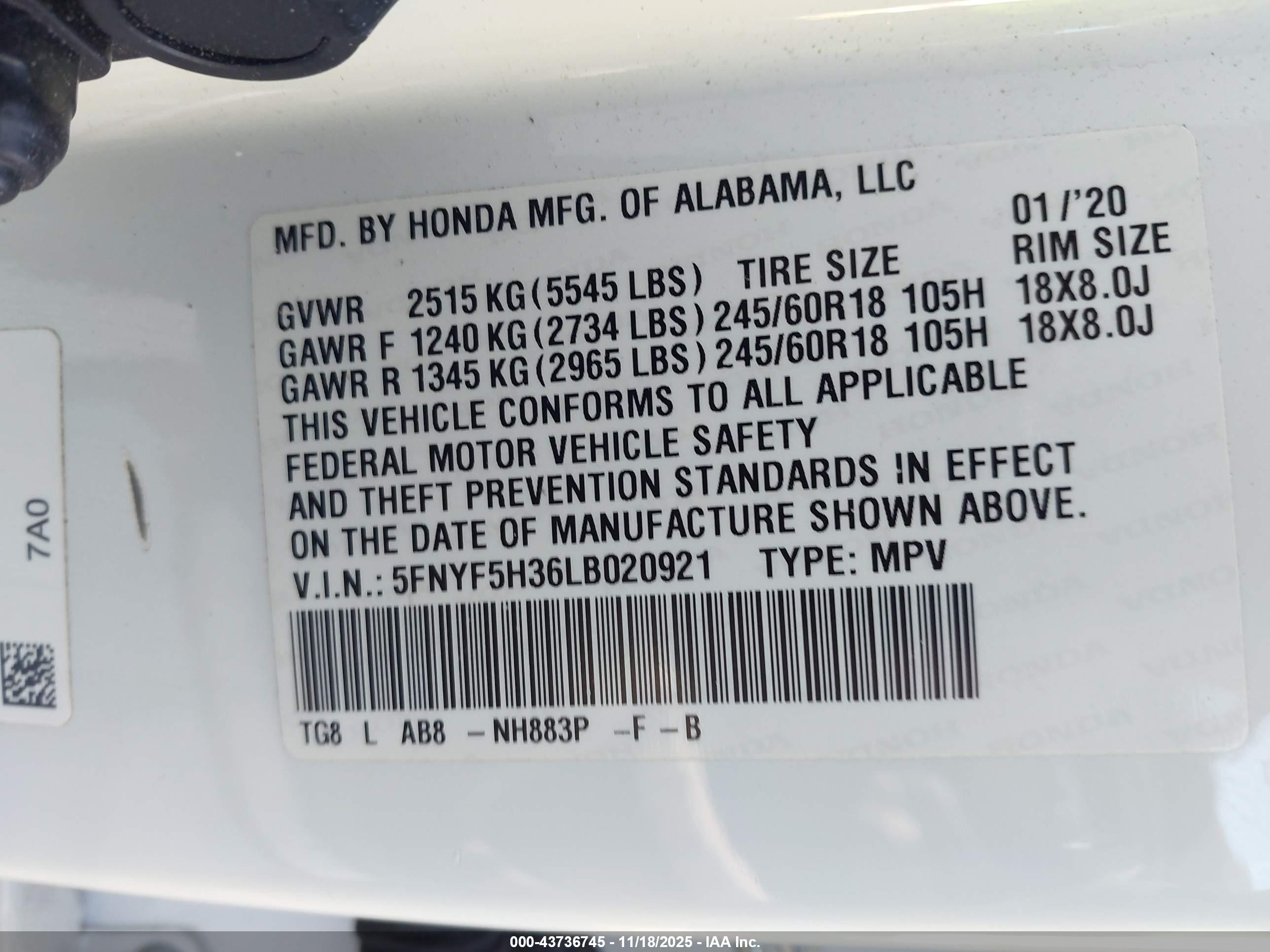 HONDA PILOT image 9
