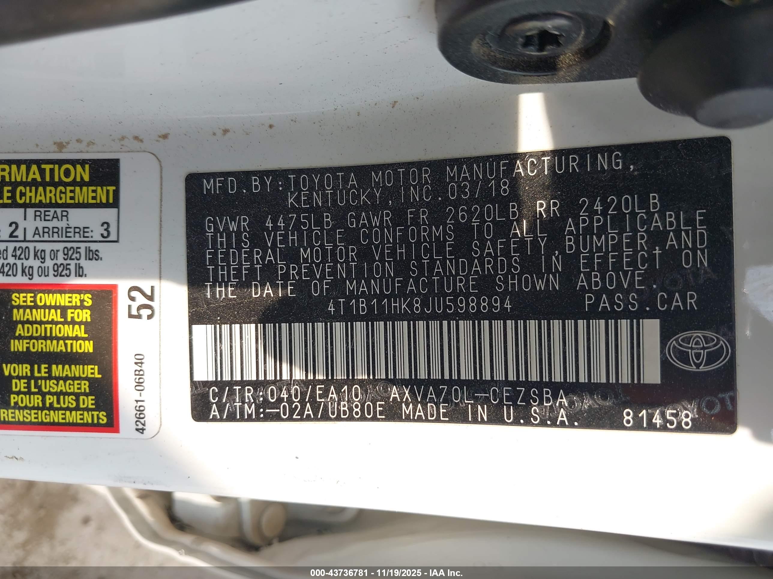 TOYOTA CAMRY image 9