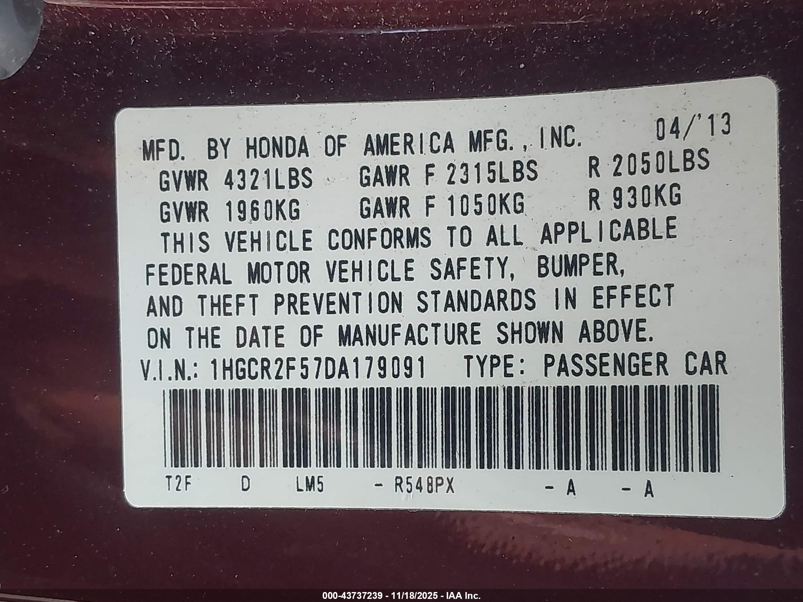 HONDA ACCORD image 9