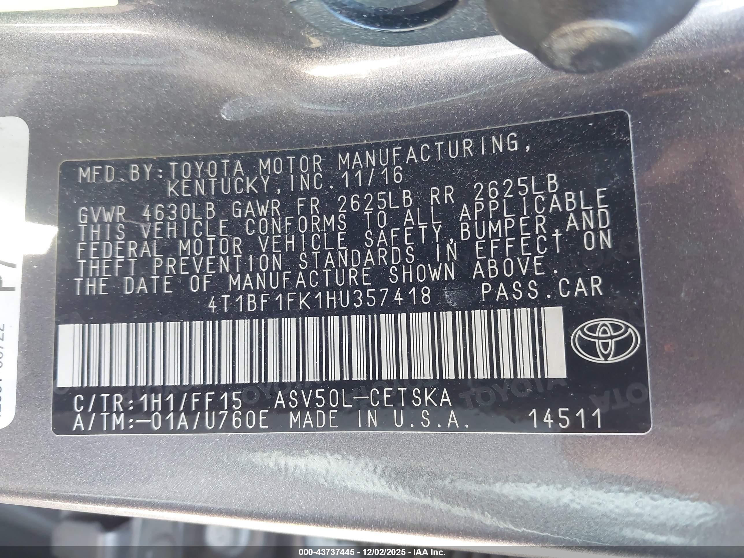 TOYOTA CAMRY image 9