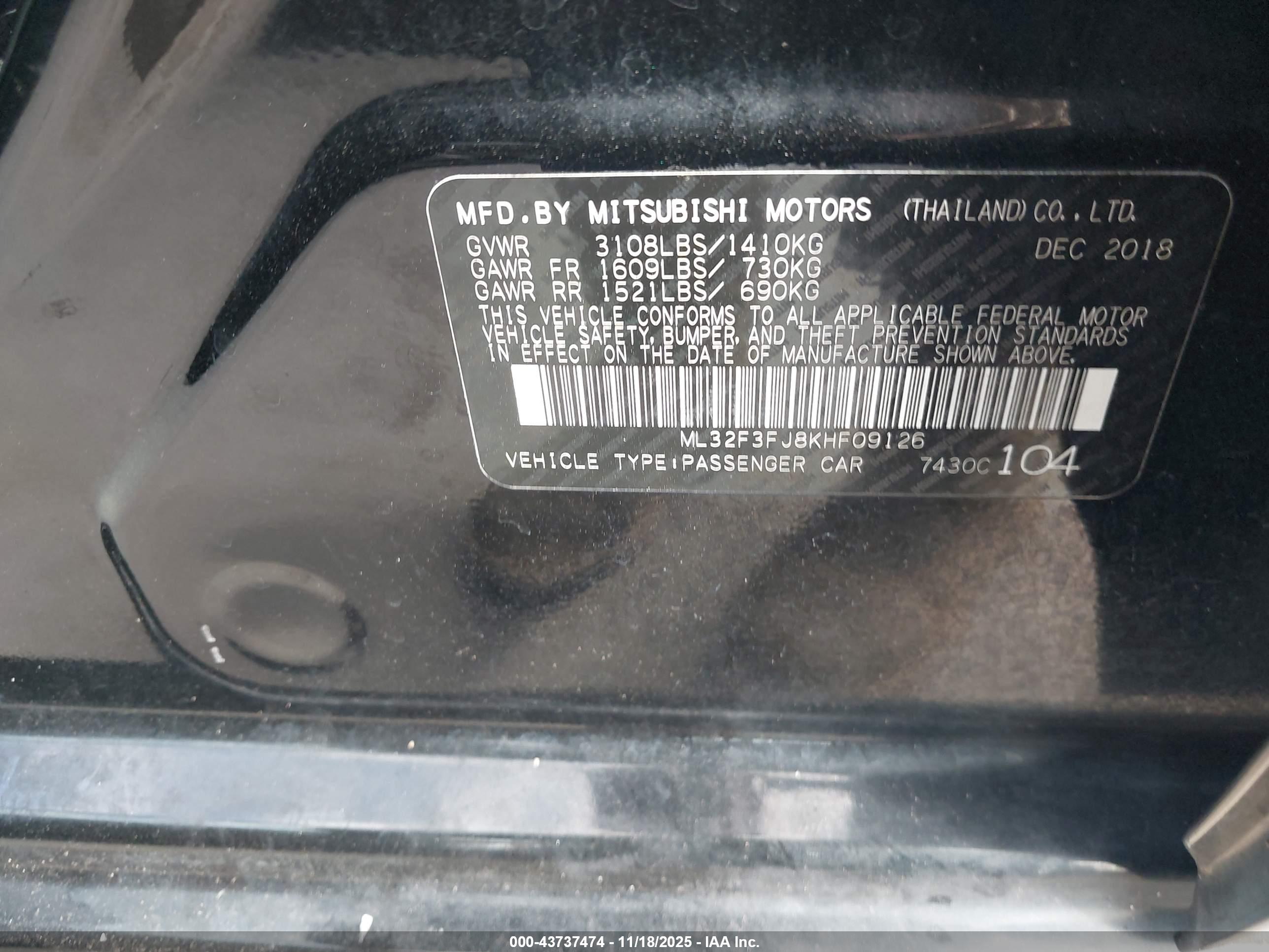 MITSUBISHI MIRAGE image 9
