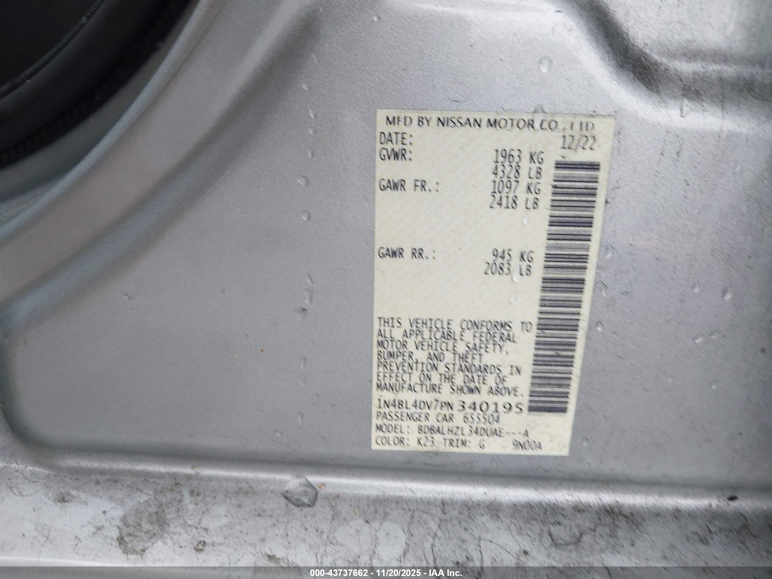NISSAN ALTIMA image 9