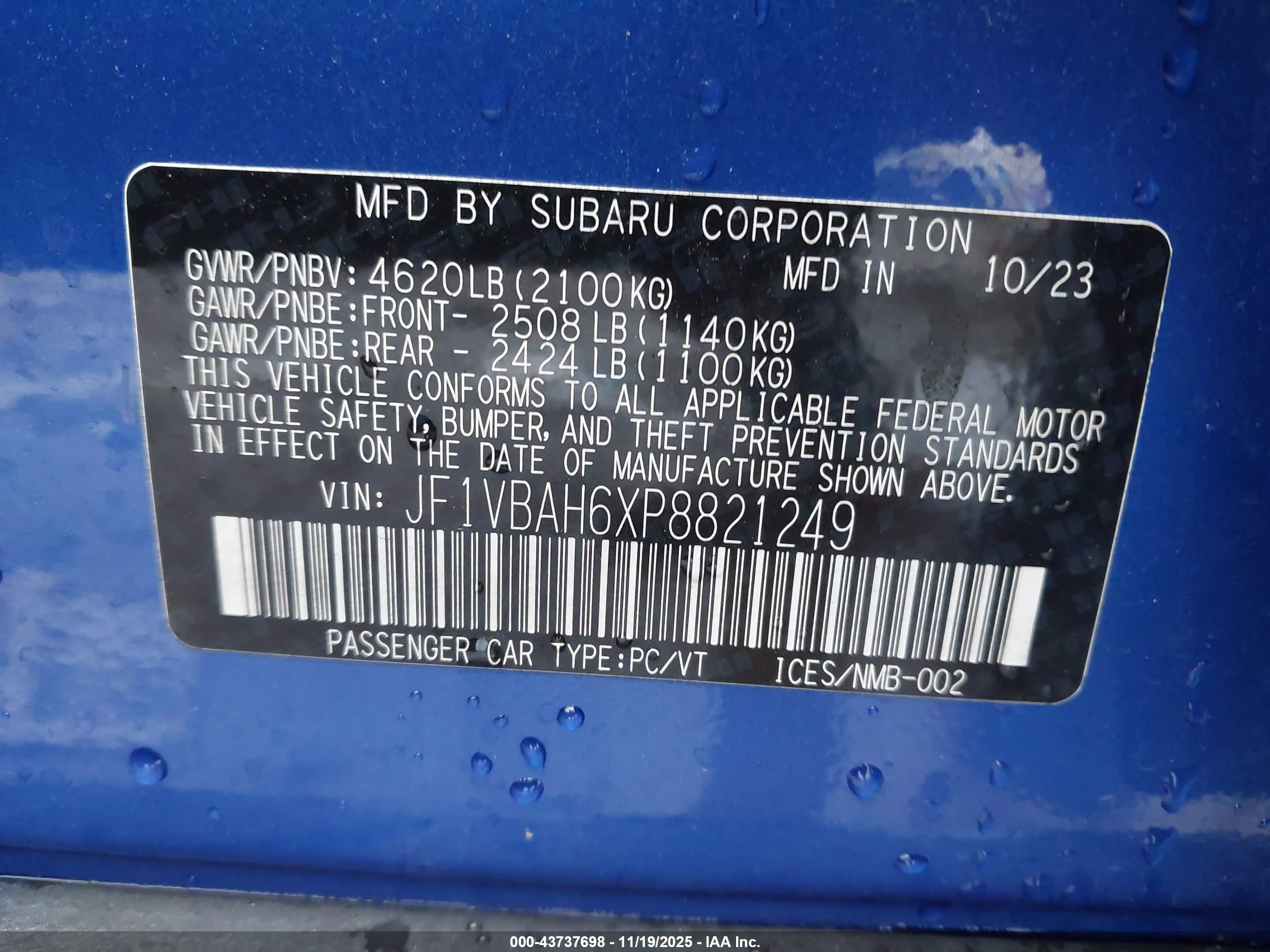 SUBARU WRX image 9