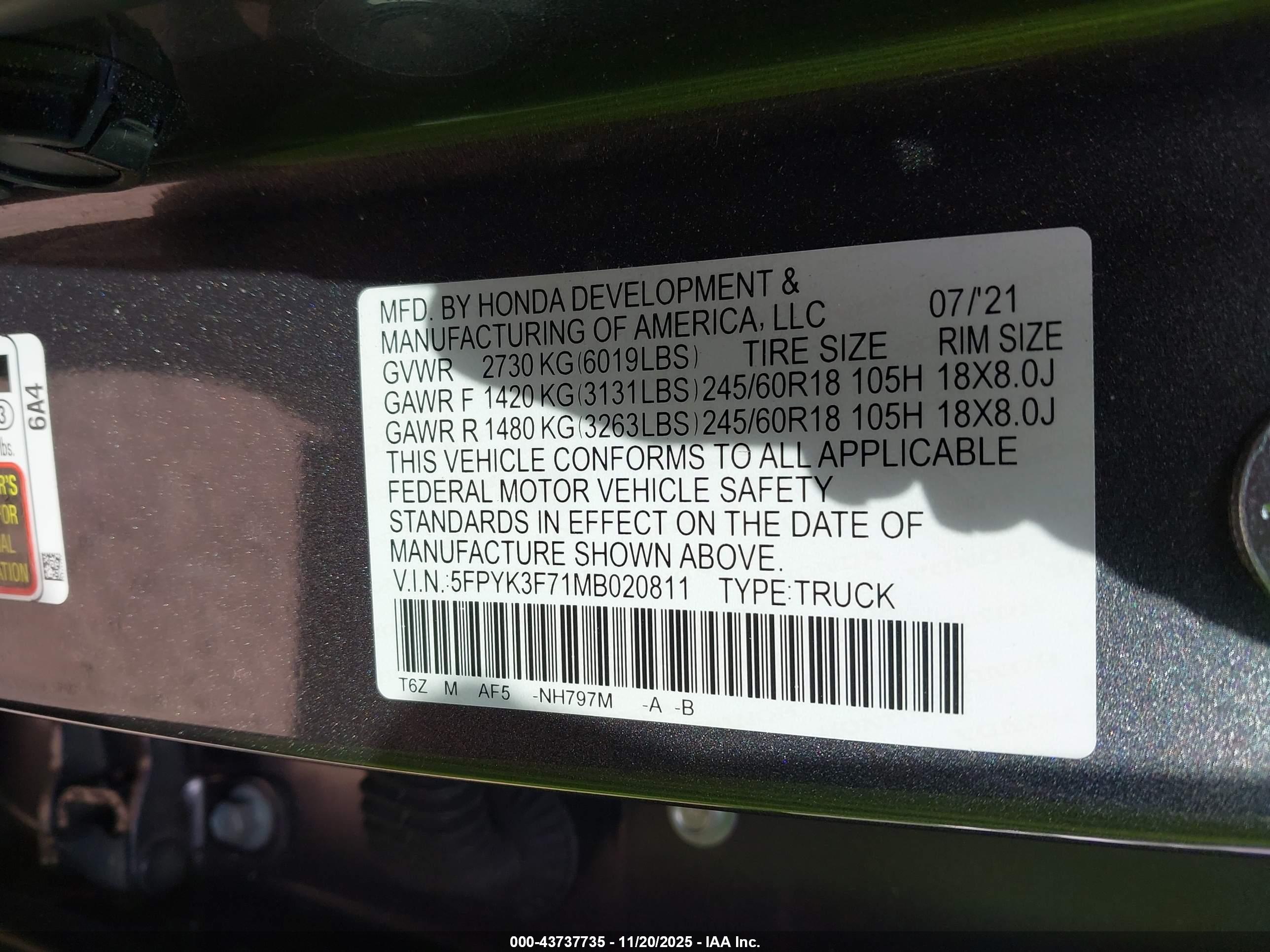 HONDA RIDGELINE image 9