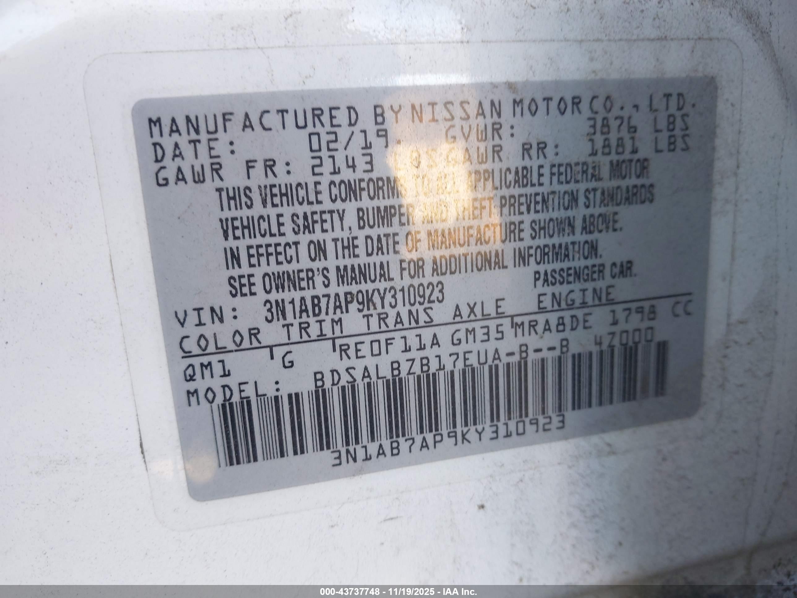 NISSAN SENTRA image 9