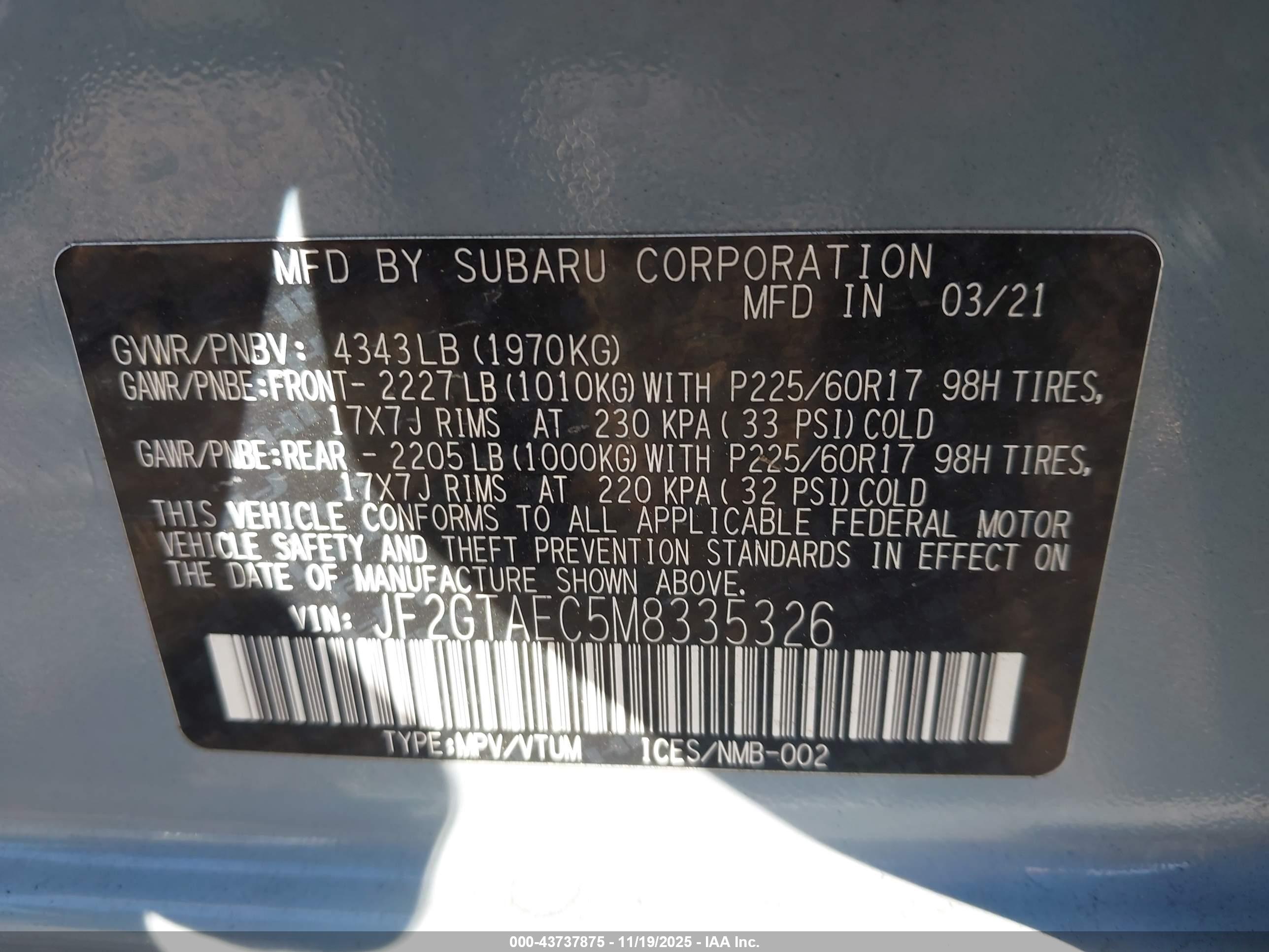 SUBARU CROSSTREK image 9