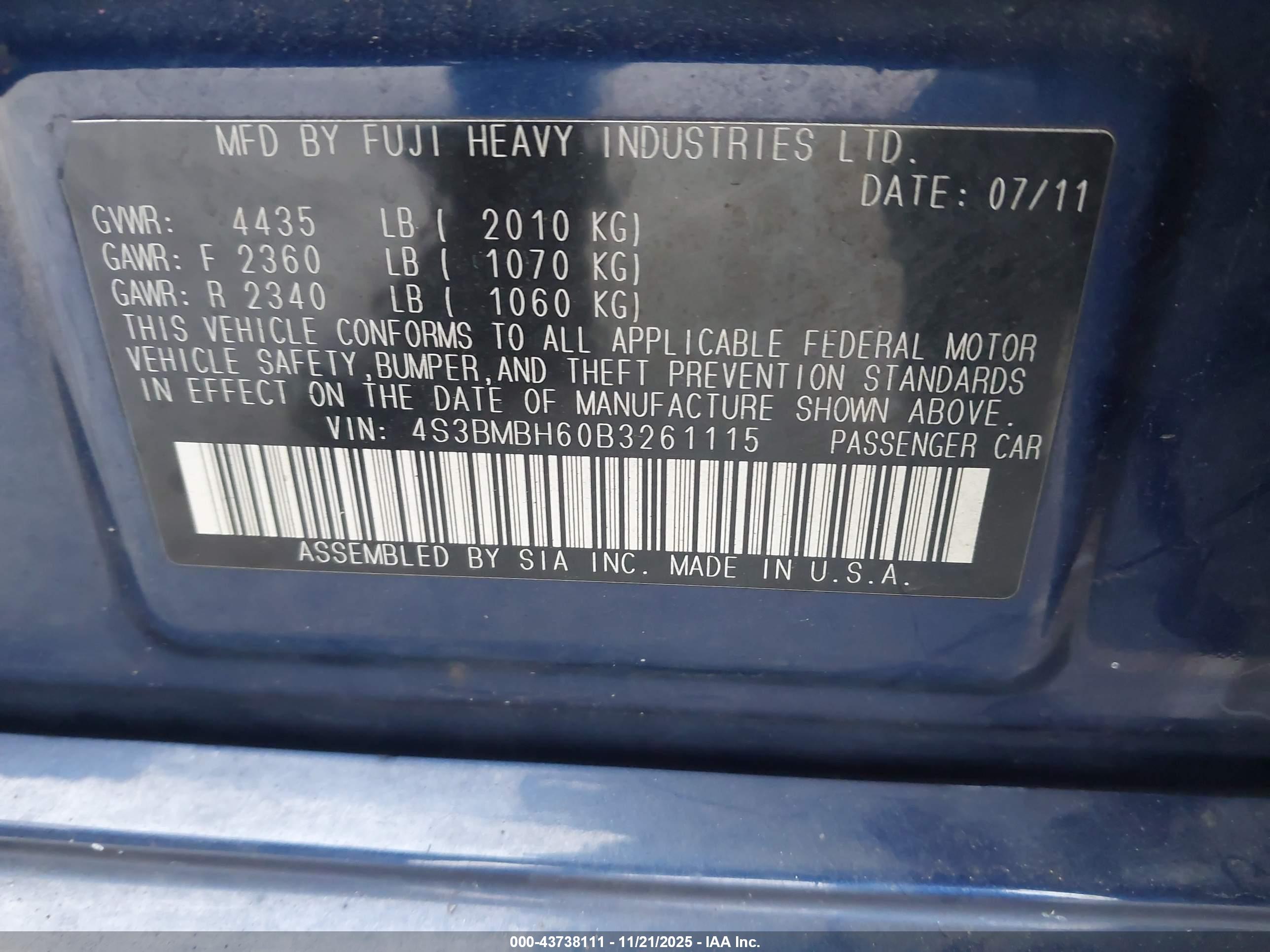 SUBARU LEGACY image 9