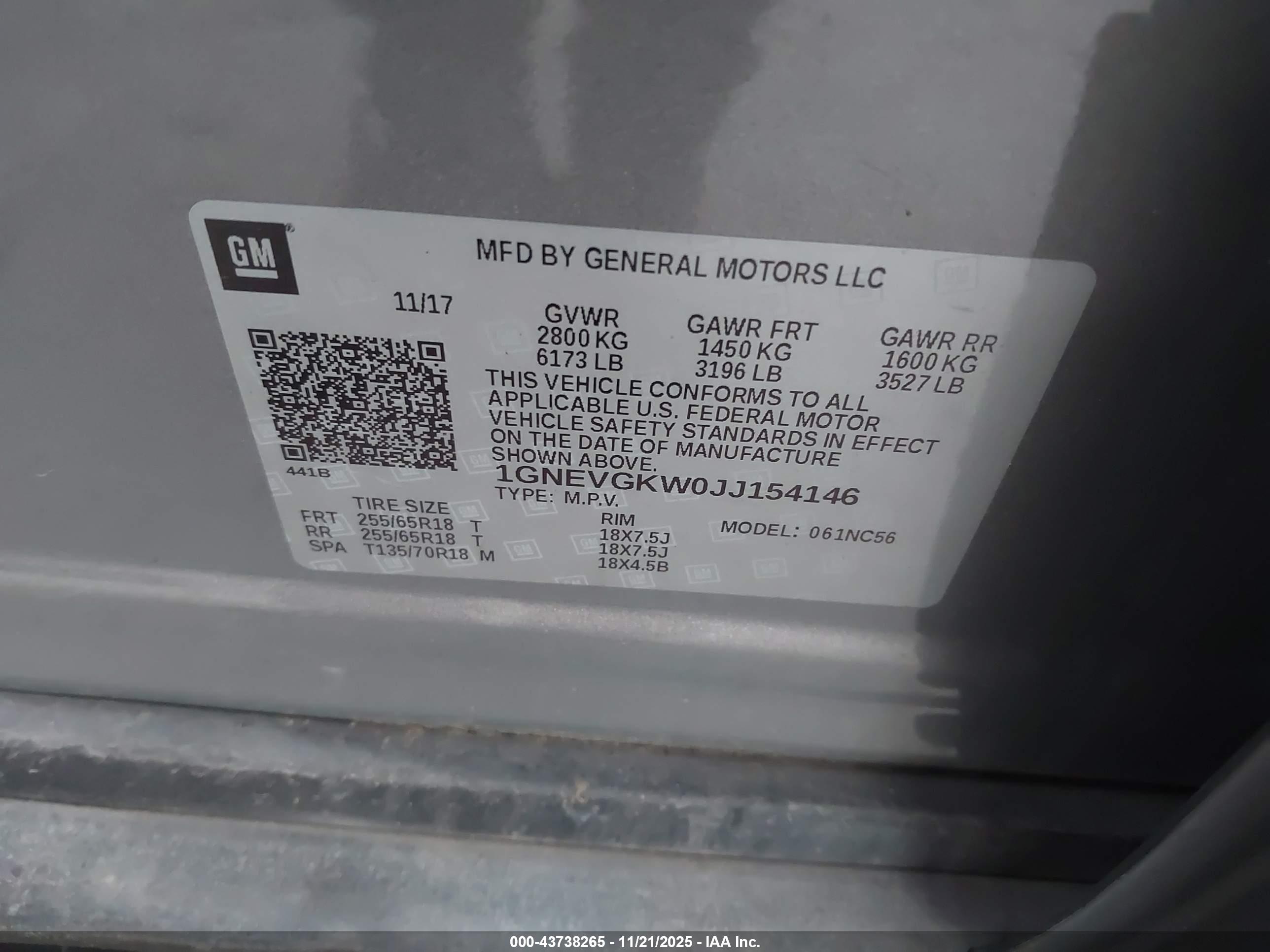 CHEVROLET TRAVERSE image 9