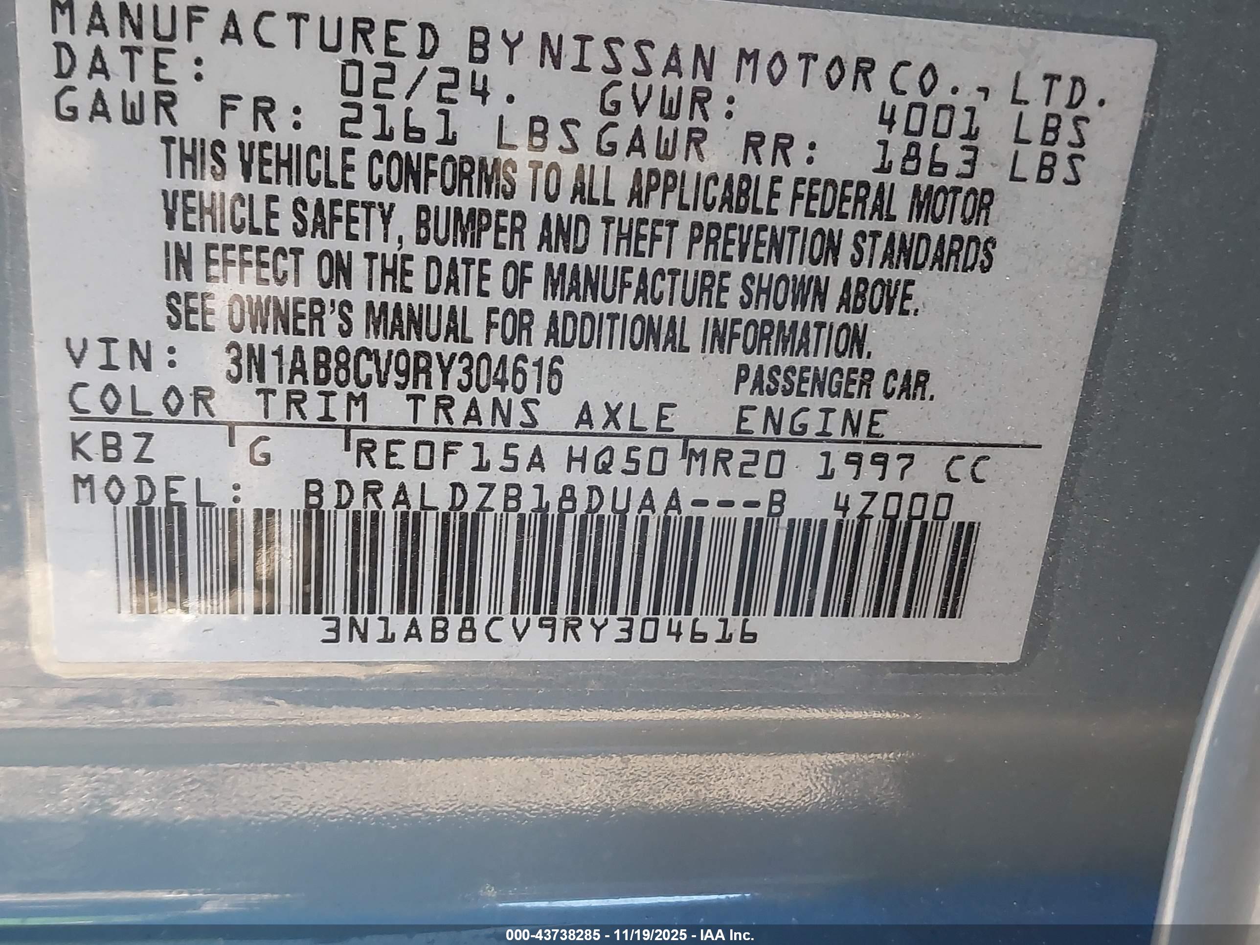 NISSAN SENTRA image 9