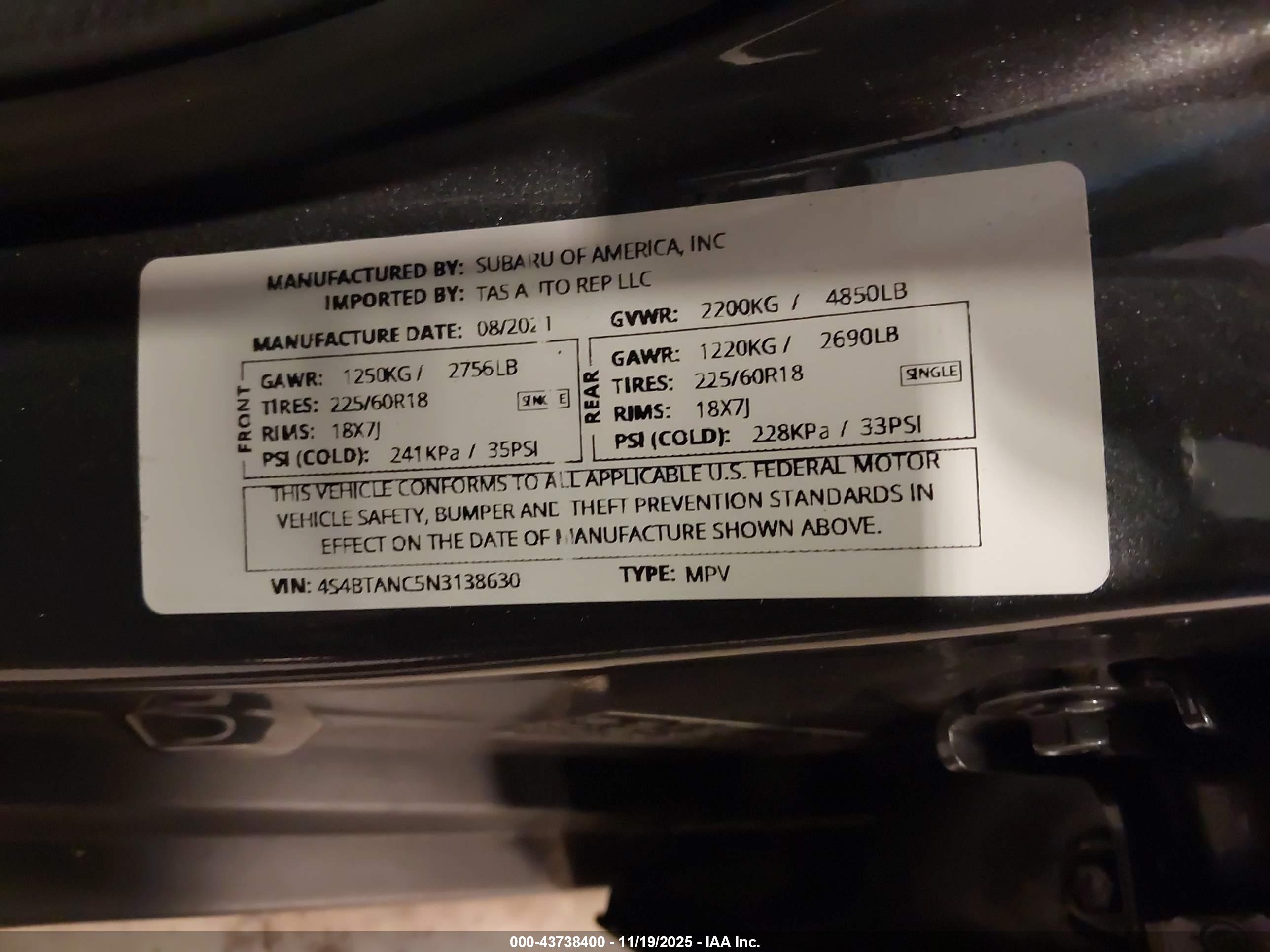 SUBARU OUTBACK image 9