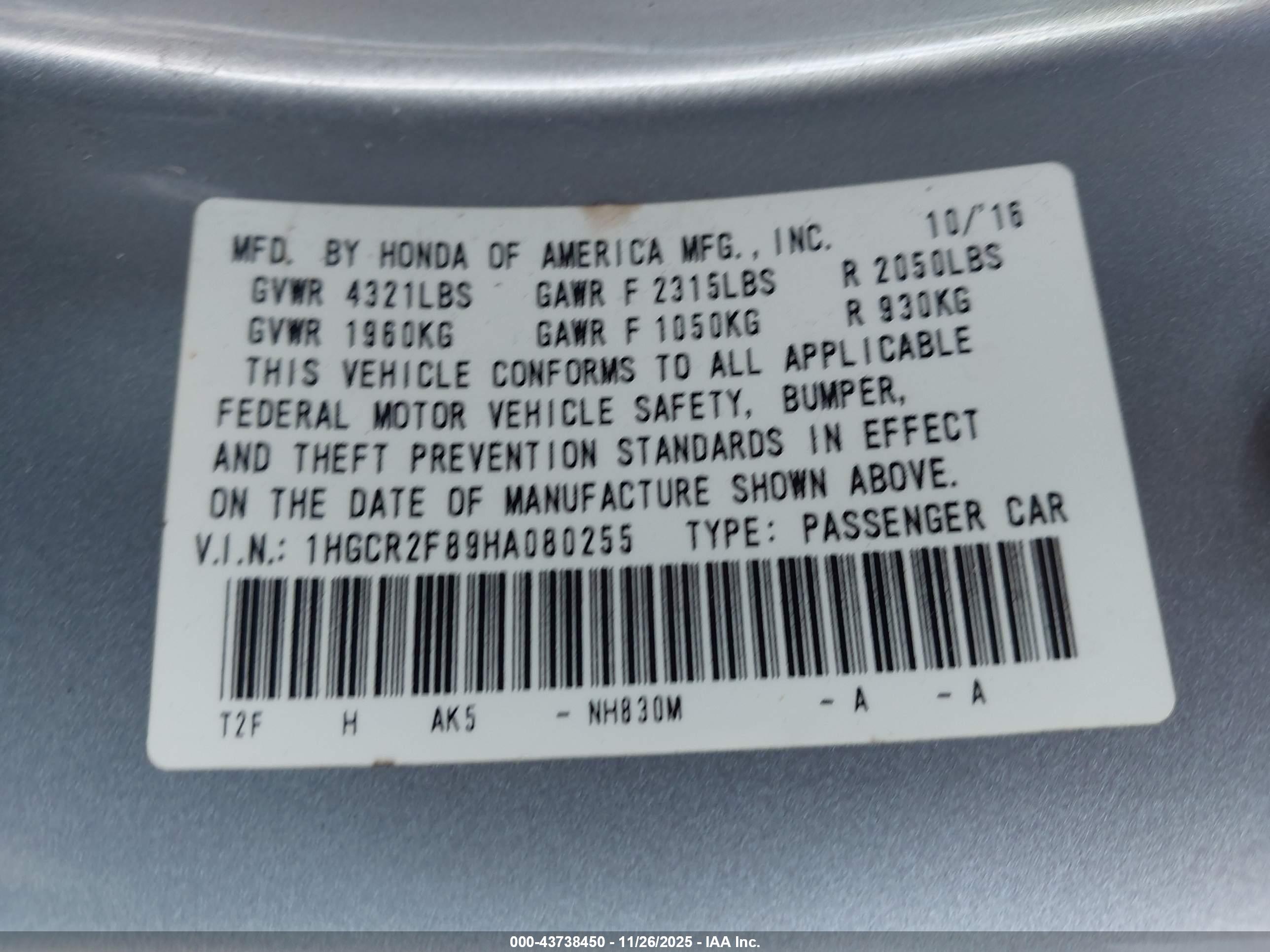 HONDA ACCORD image 9