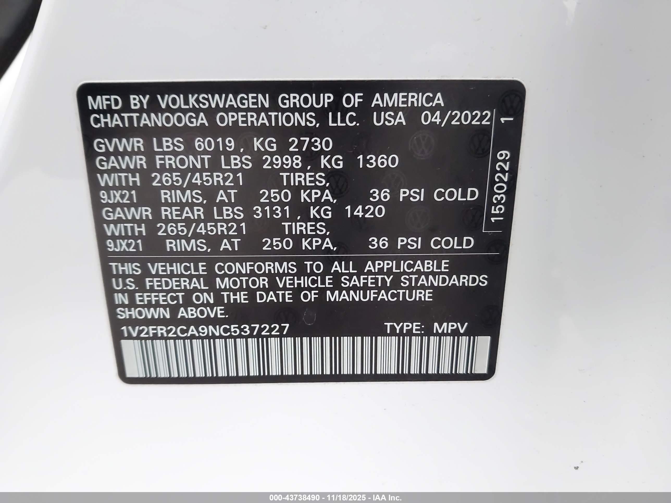 VOLKSWAGEN ATLAS image 9
