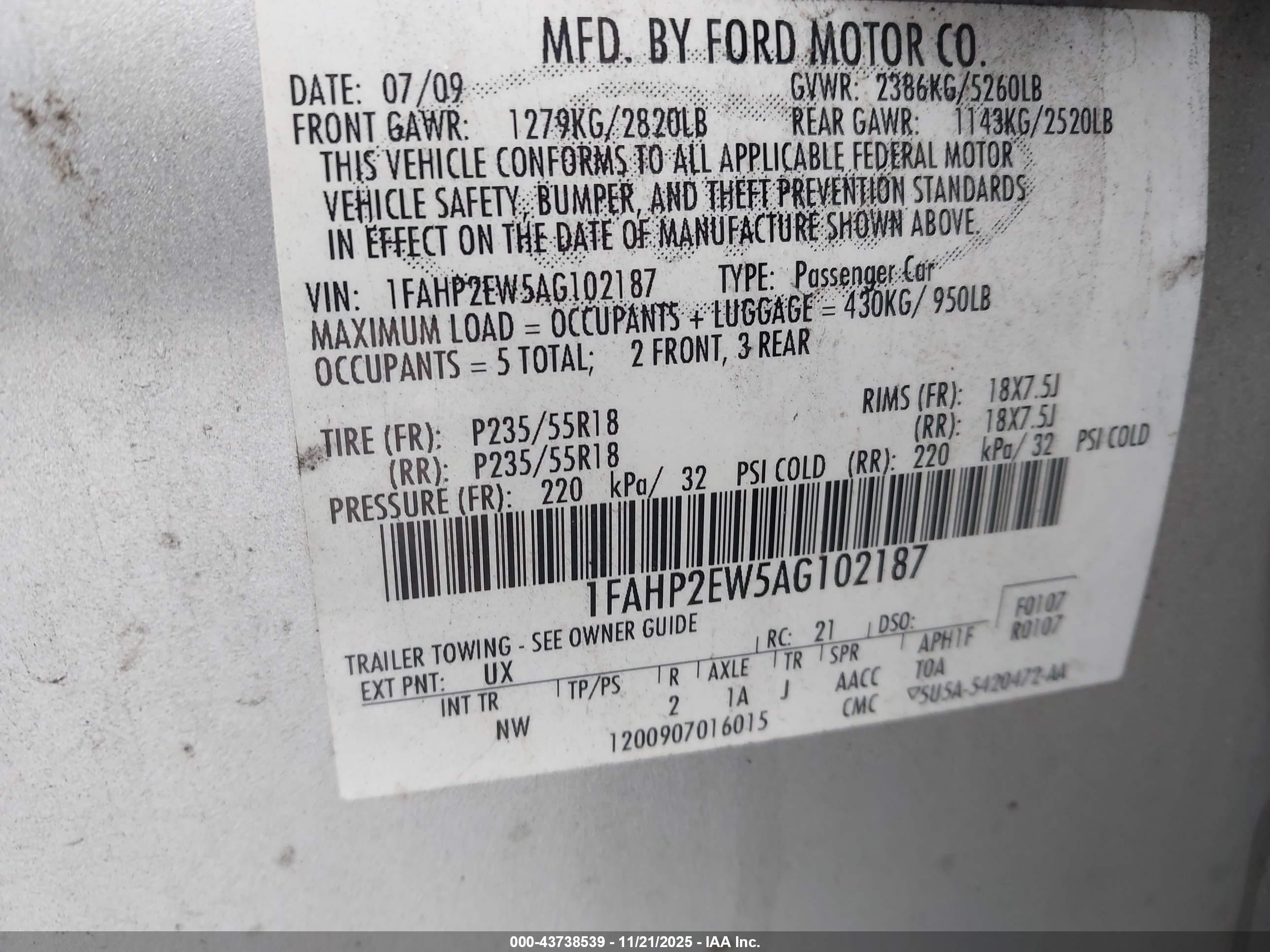 FORD TAURUS image 9