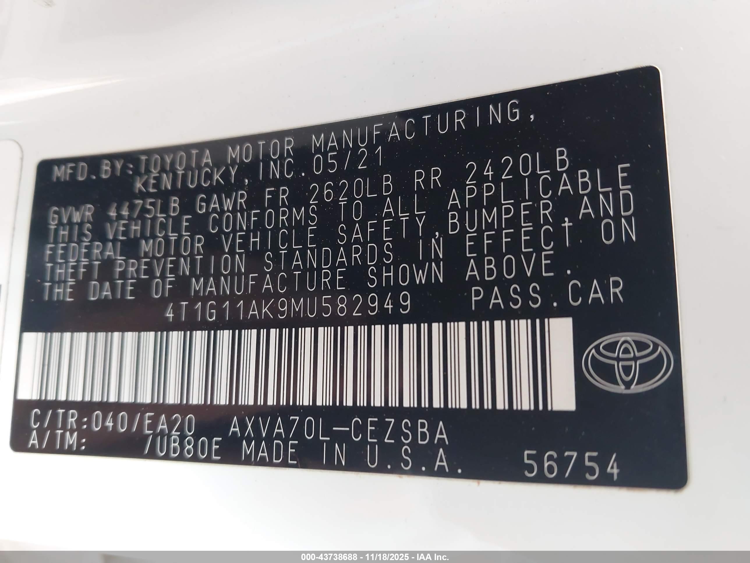 TOYOTA CAMRY image 9