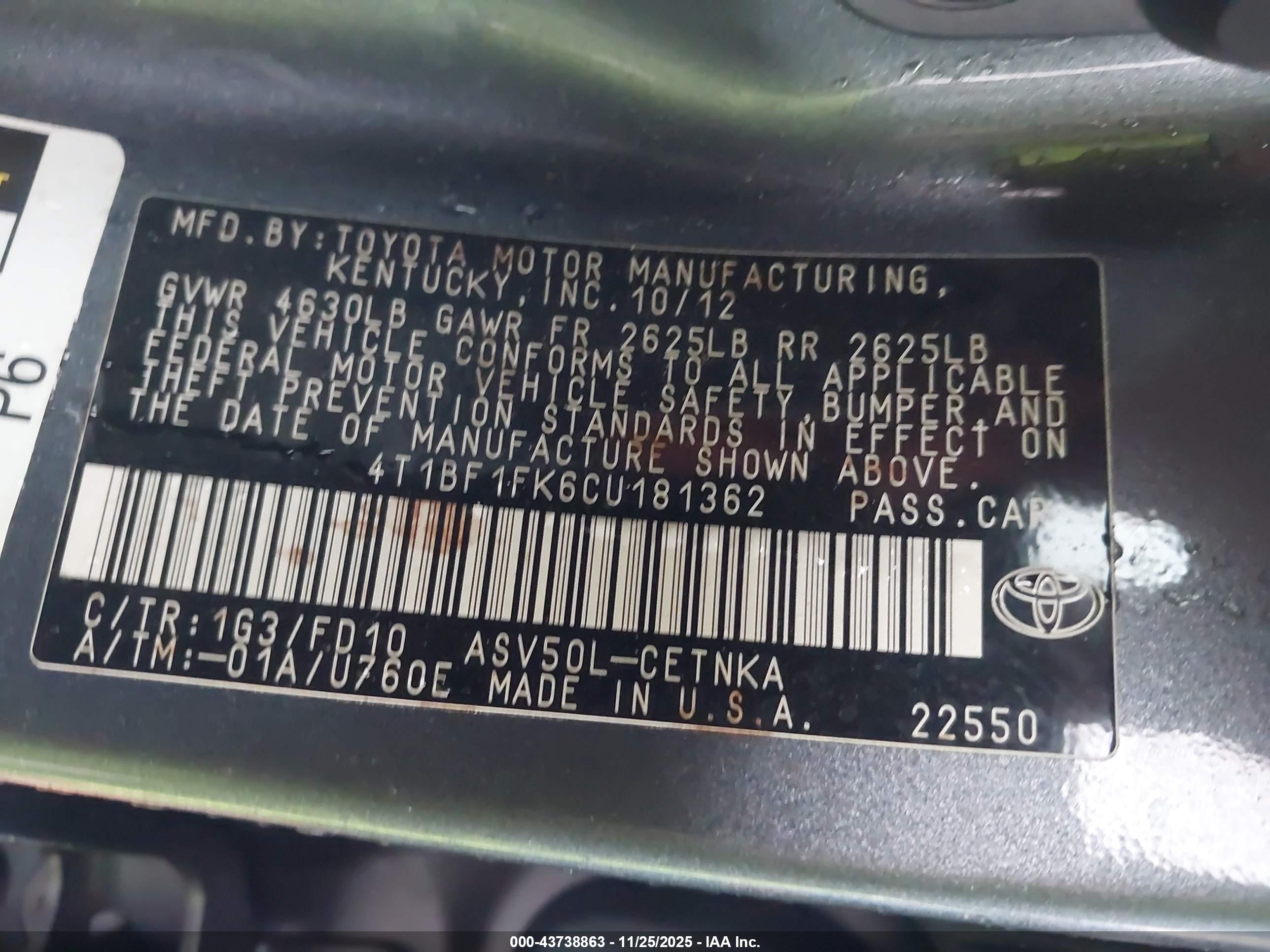 TOYOTA CAMRY image 9
