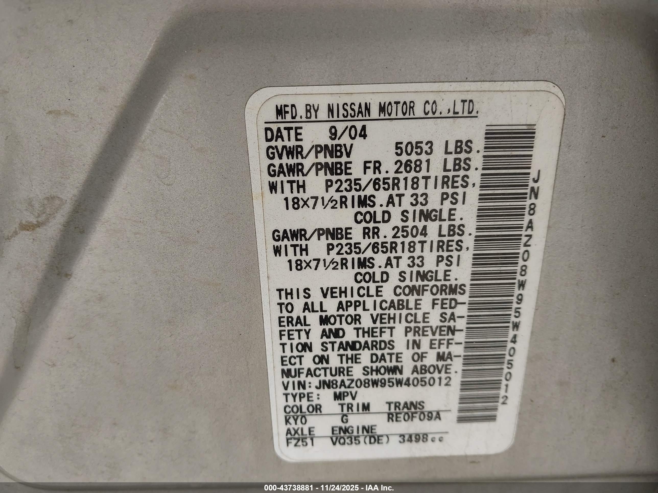NISSAN MURANO image 9