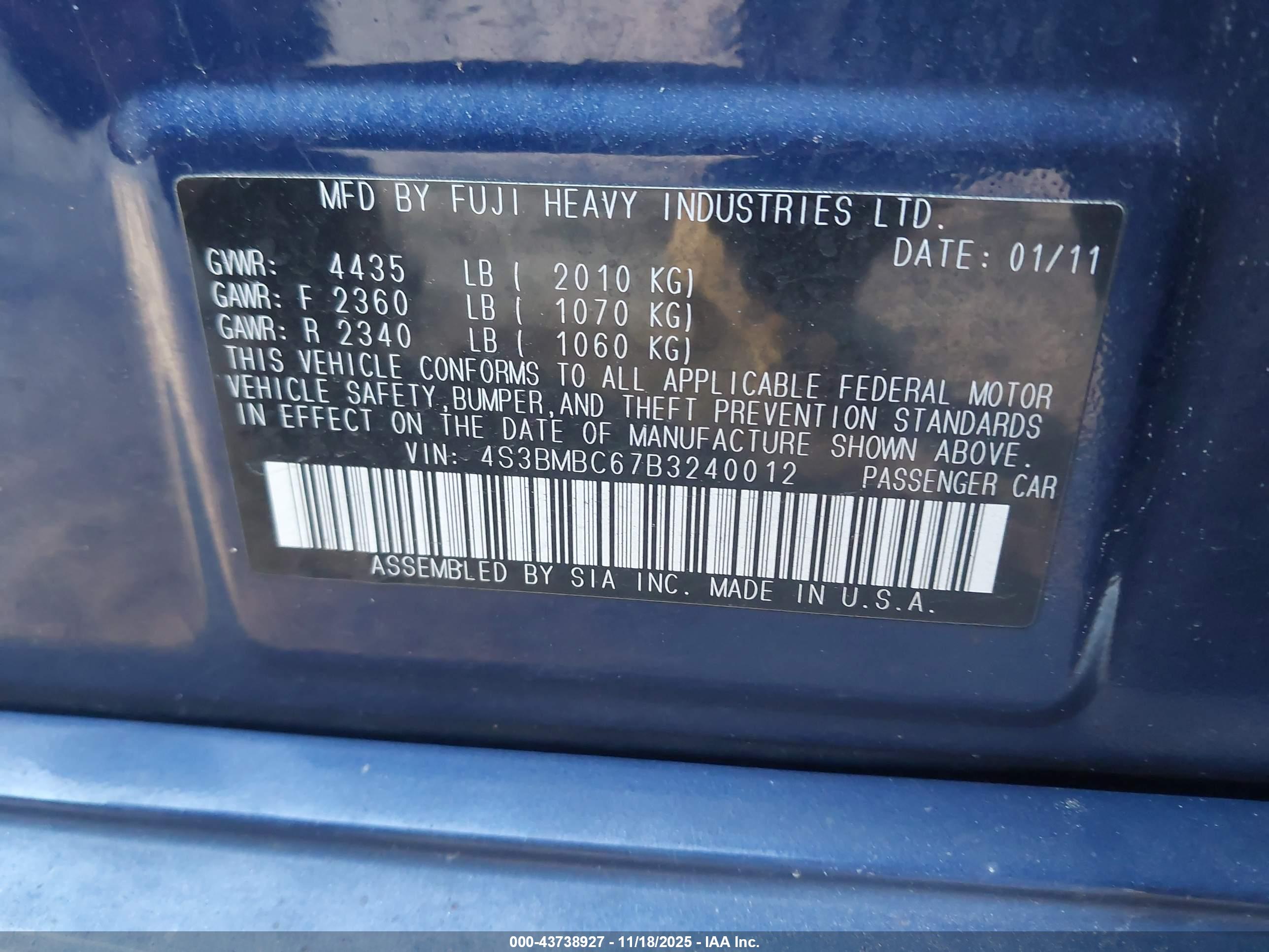SUBARU LEGACY image 9