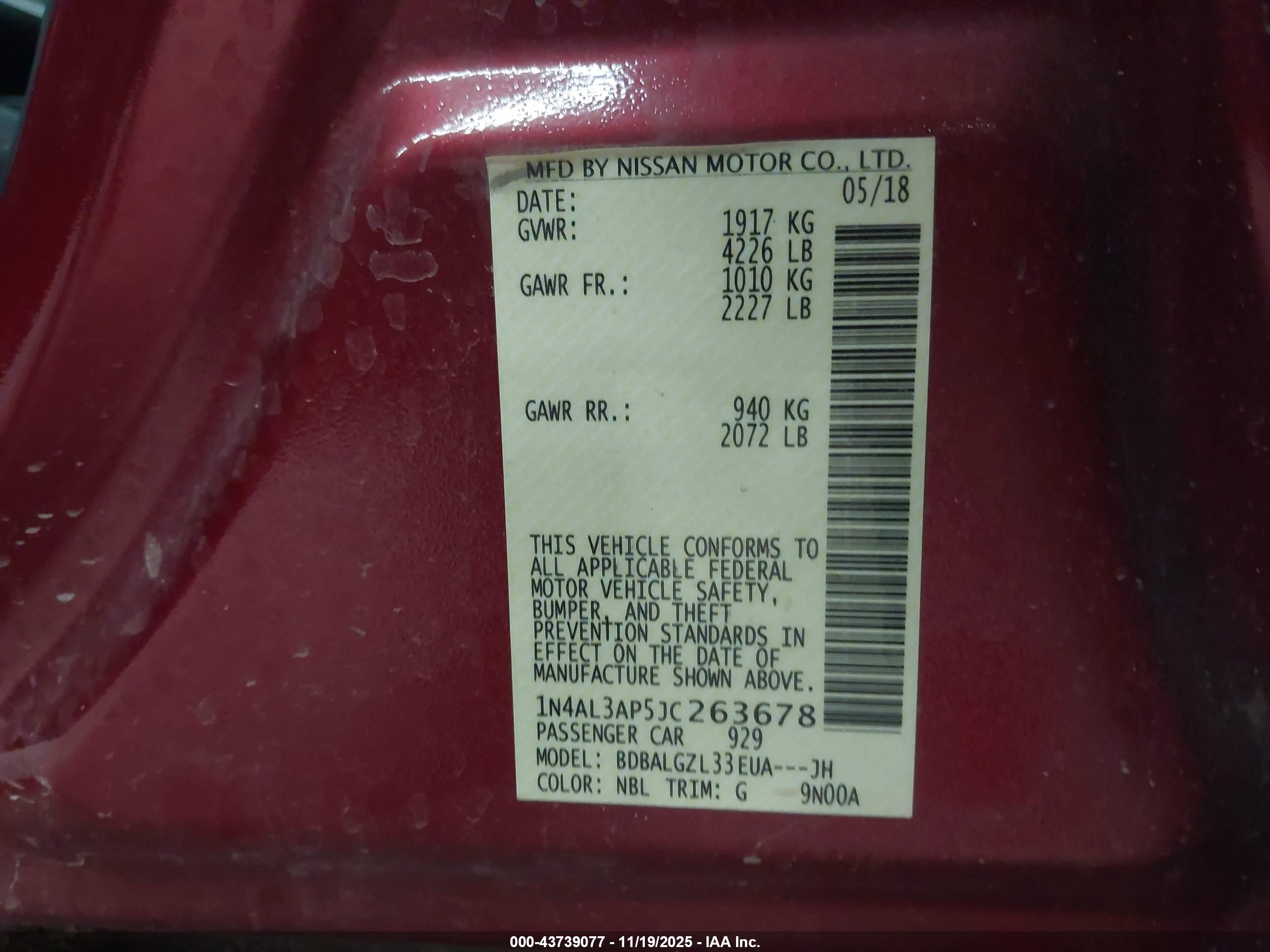 NISSAN ALTIMA image 9