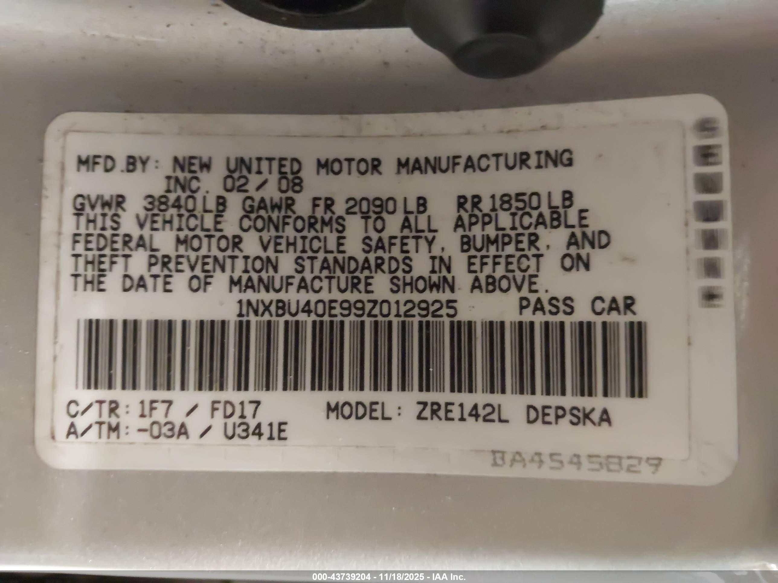 TOYOTA COROLLA image 9
