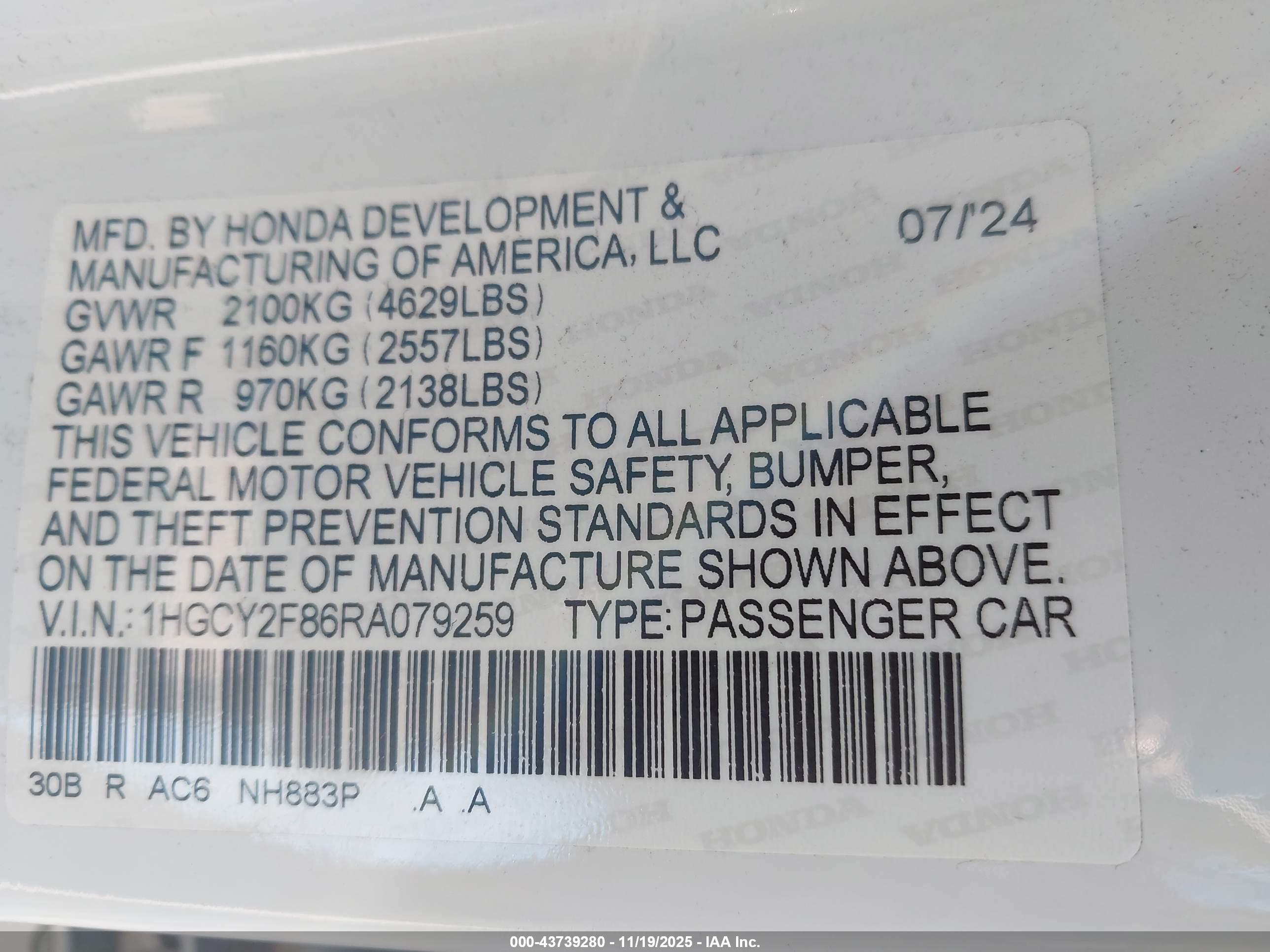 HONDA ACCORD image 9