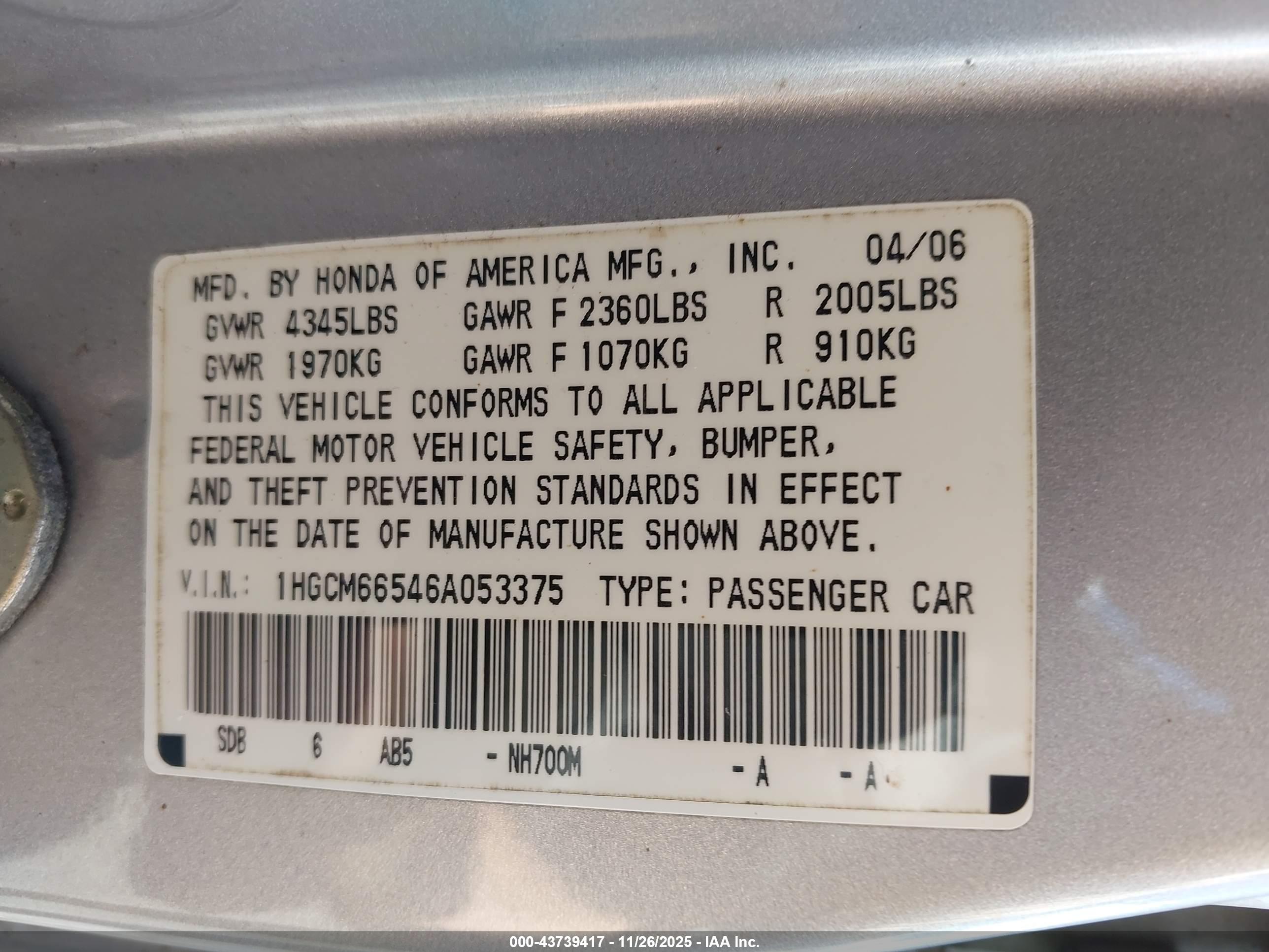 HONDA ACCORD image 9