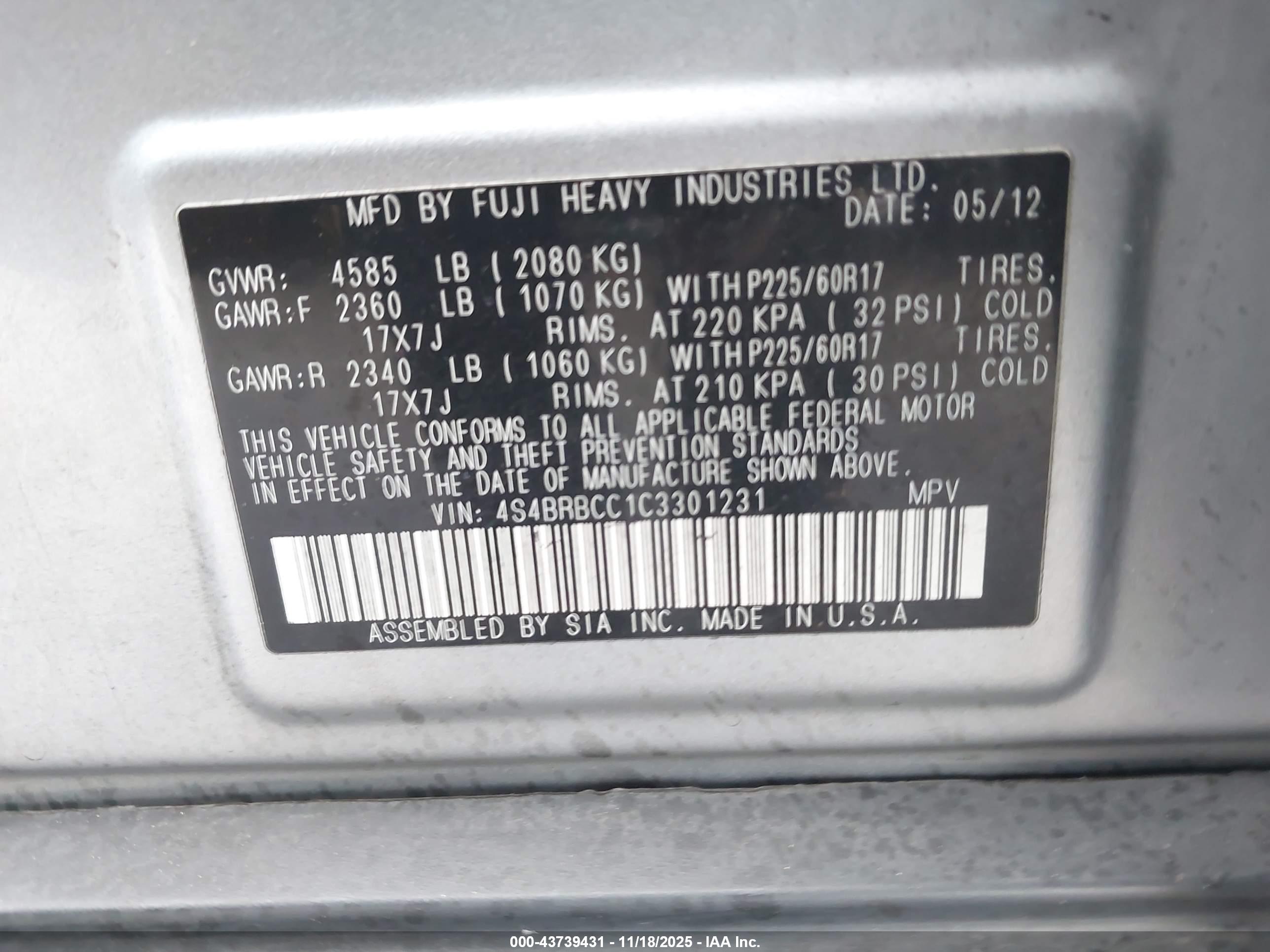 SUBARU OUTBACK image 9