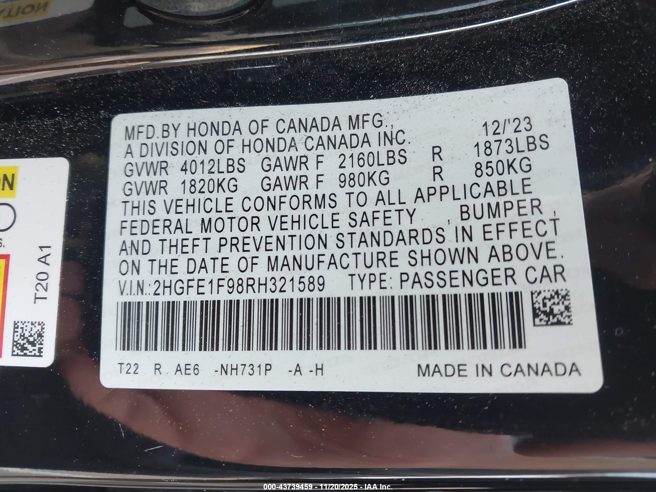 HONDA CIVIC image 9