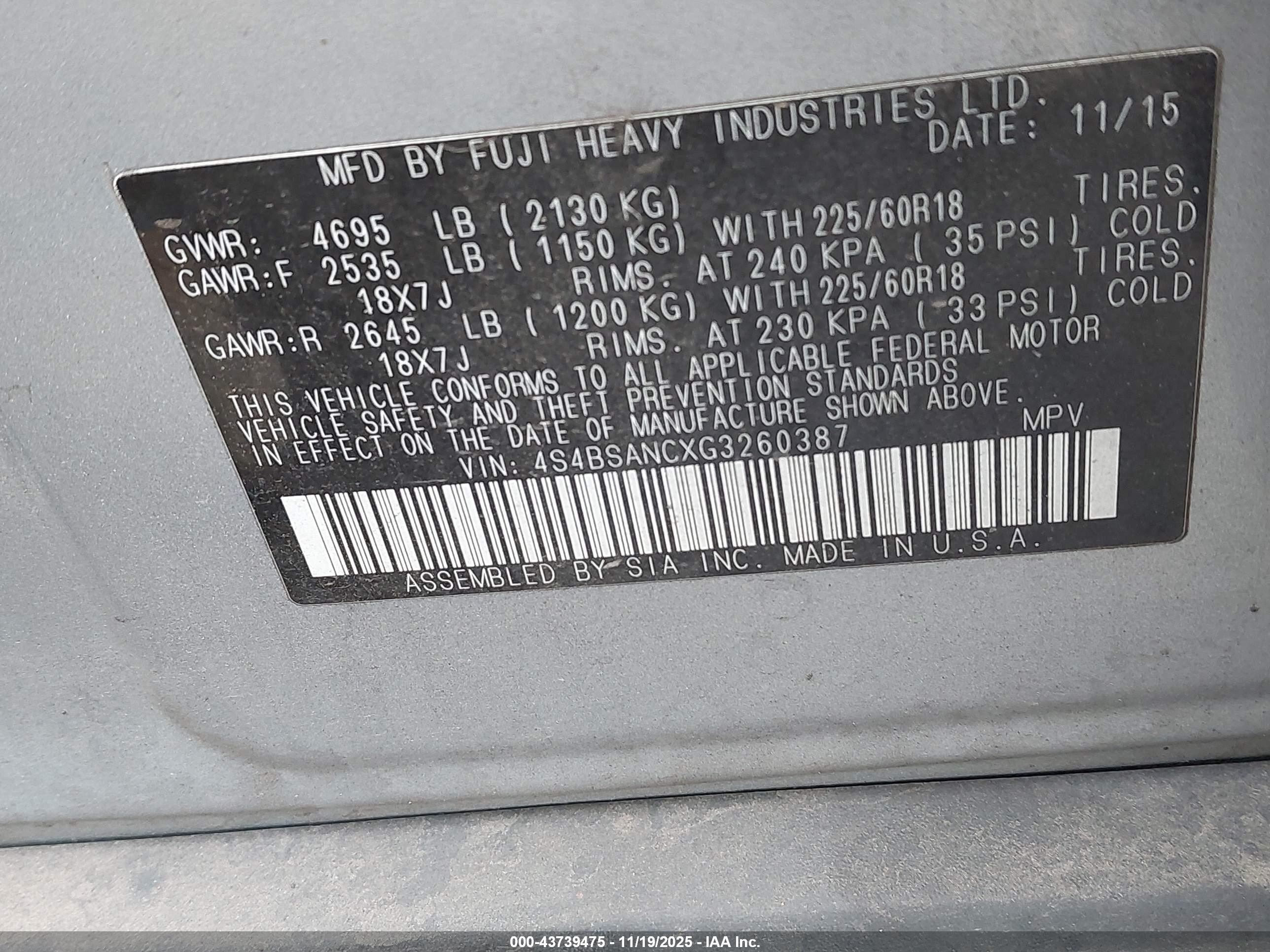 SUBARU OUTBACK image 9