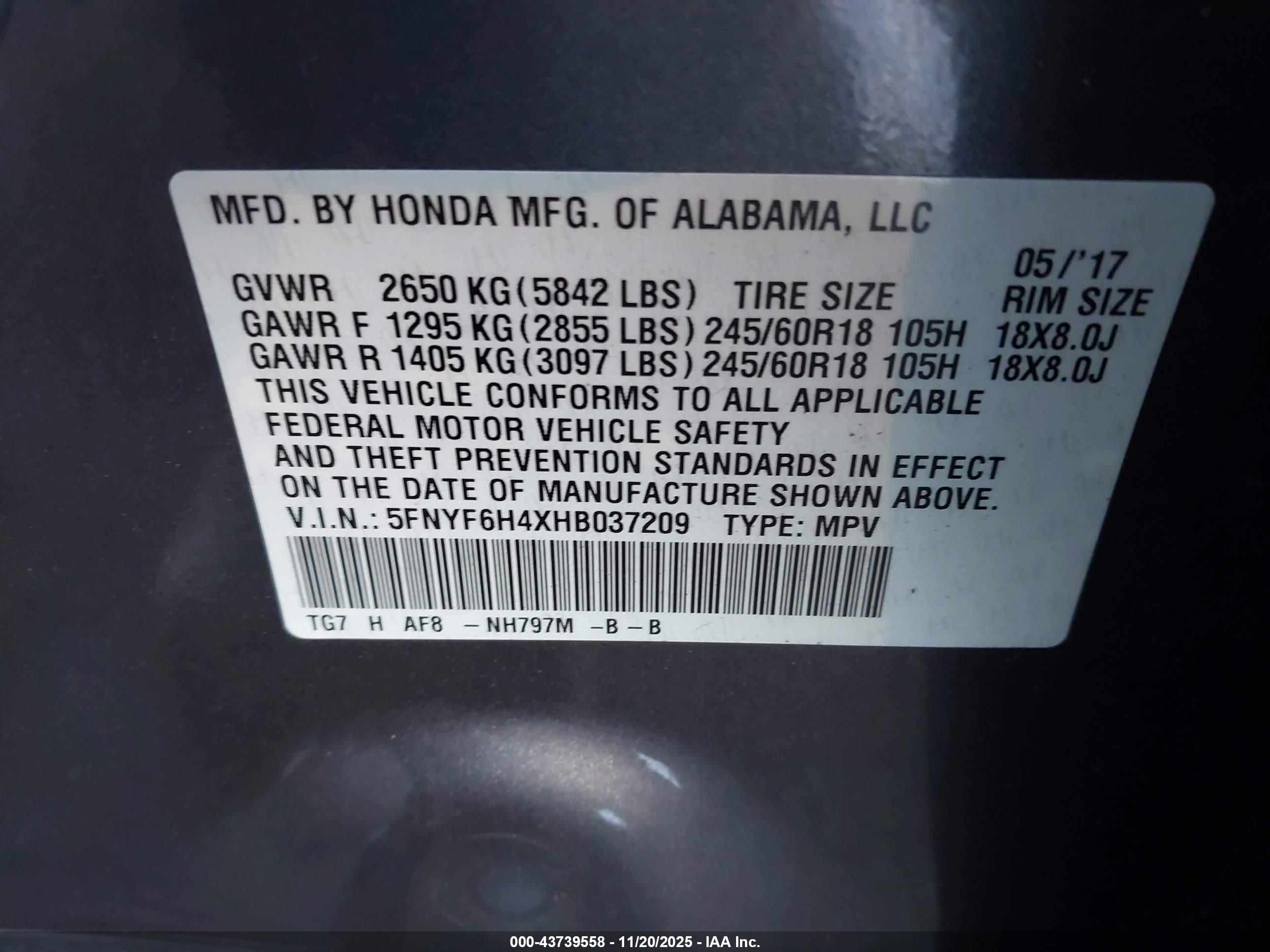 HONDA PILOT image 9