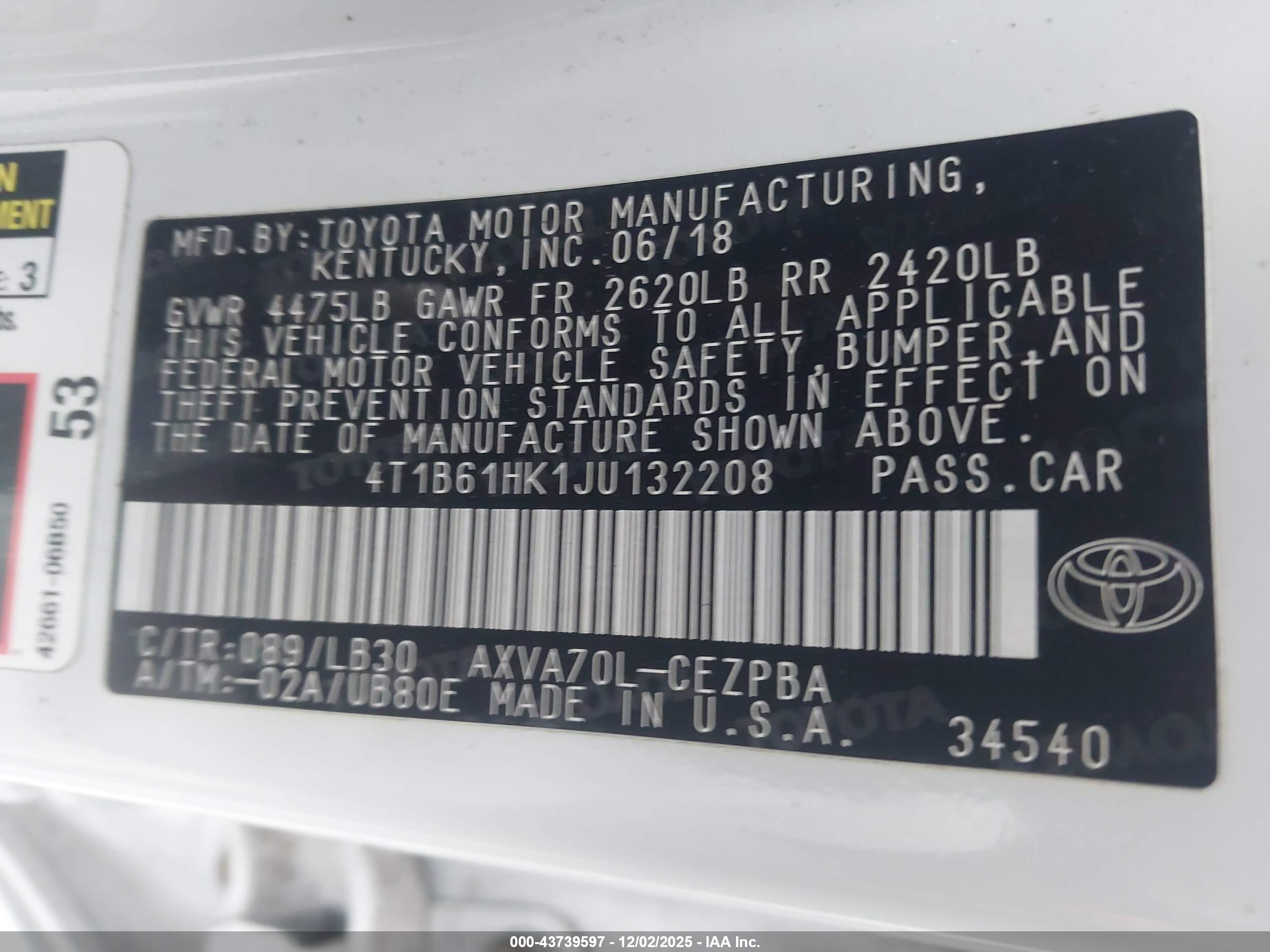 TOYOTA CAMRY image 9