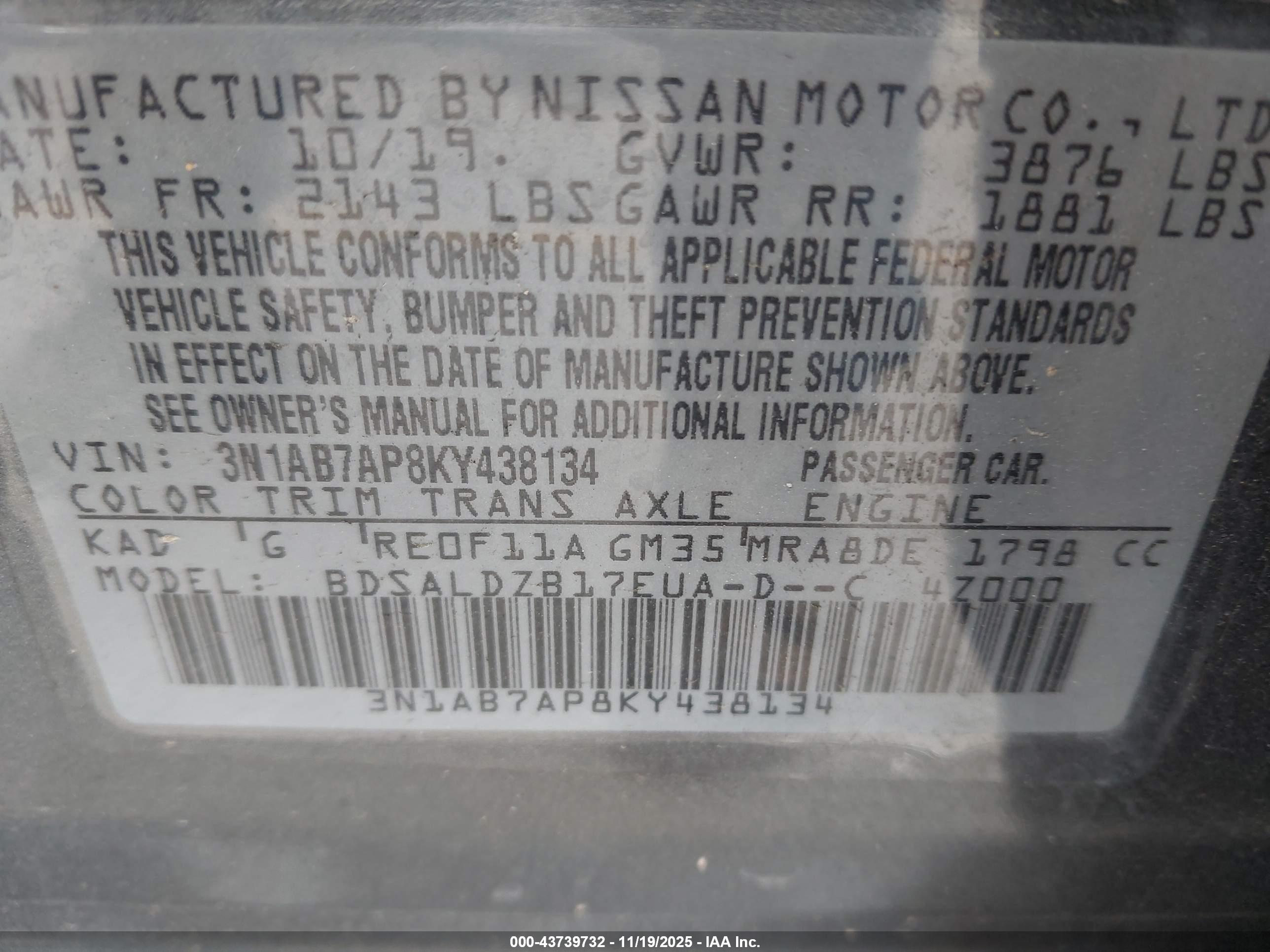 NISSAN SENTRA image 9