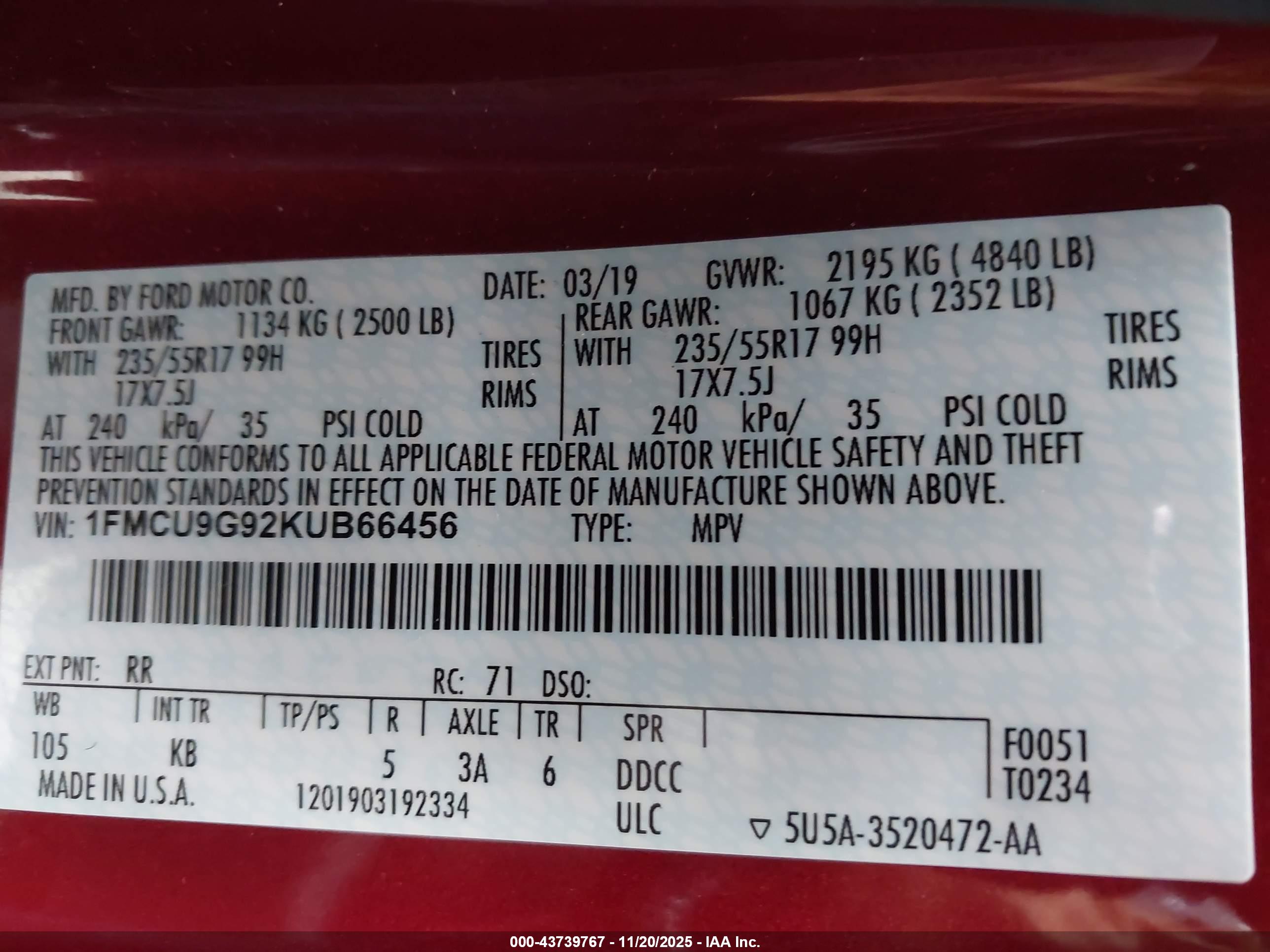 FORD ESCAPE image 9