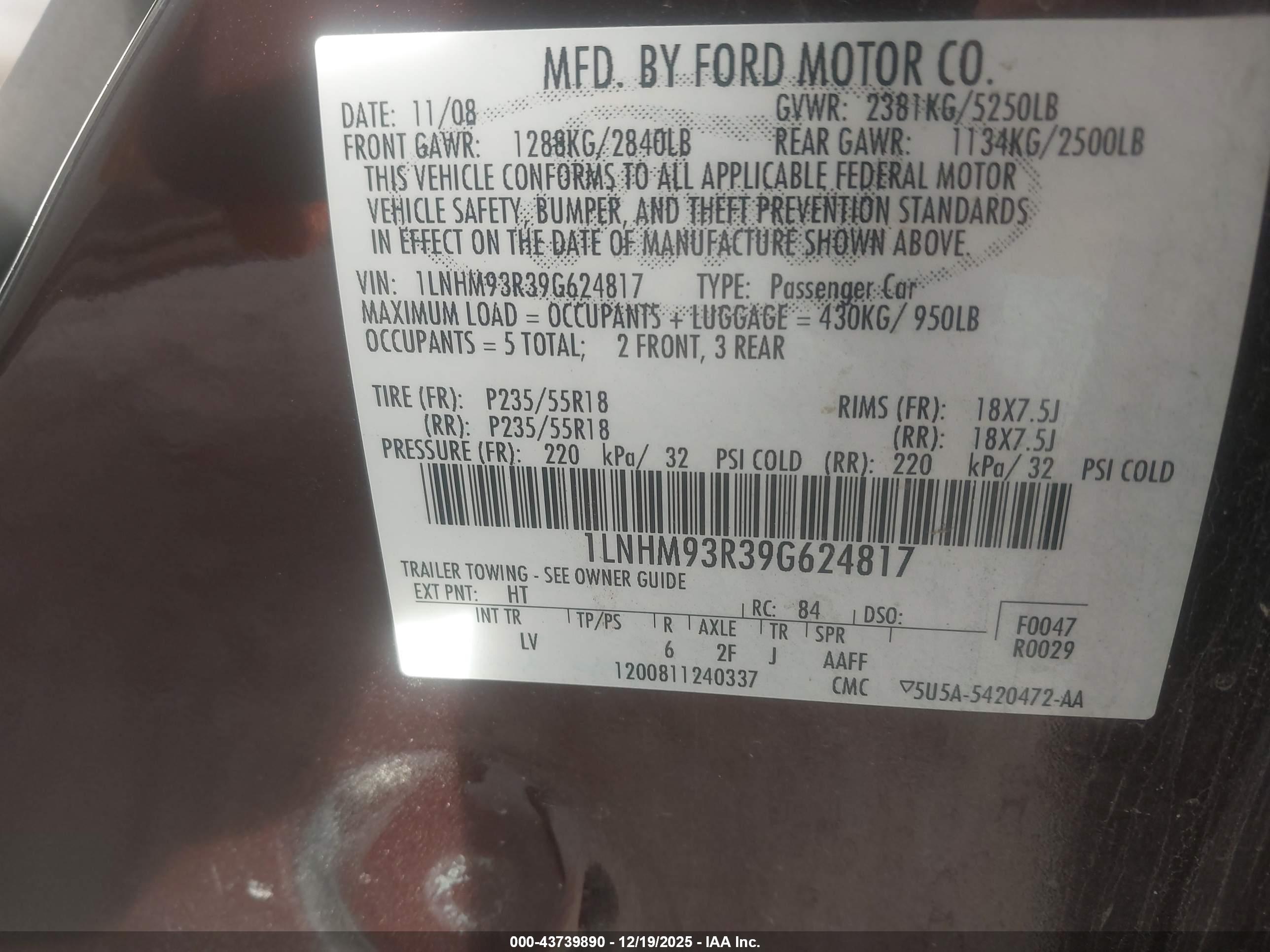LINCOLN MKS image 9