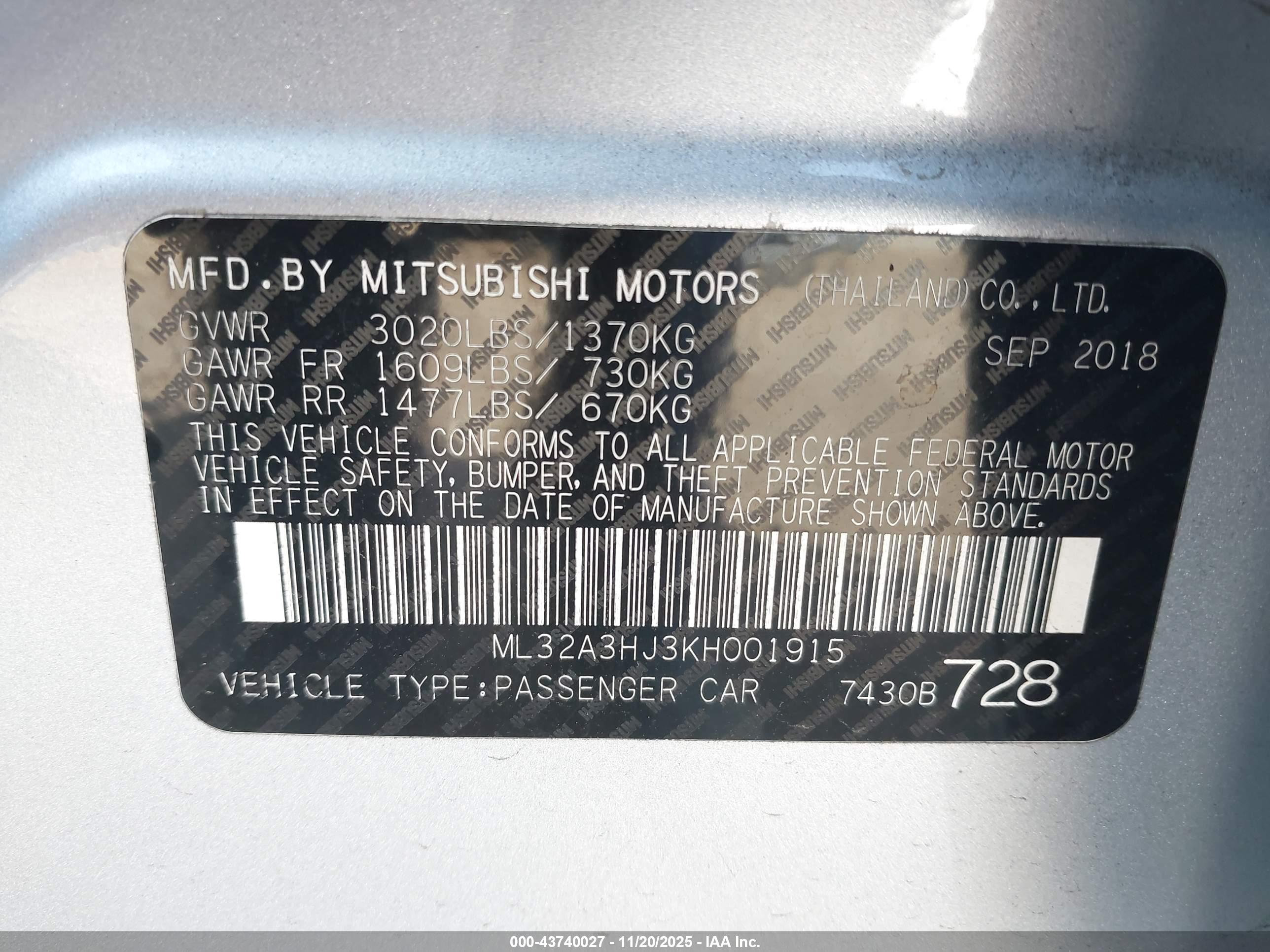 MITSUBISHI MIRAGE image 9