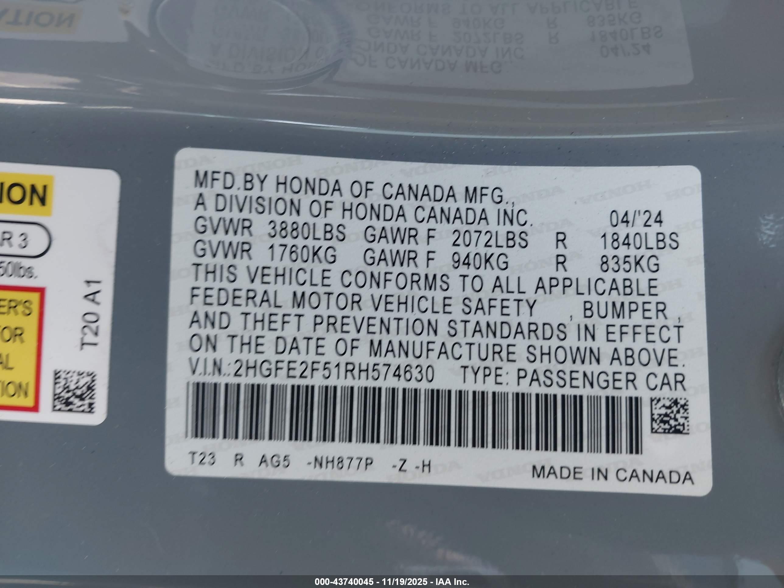 HONDA CIVIC image 9