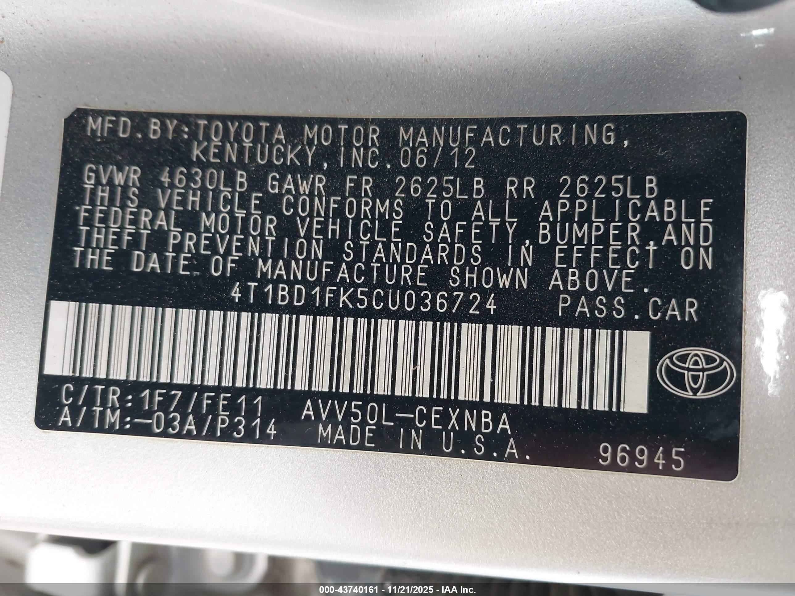TOYOTA CAMRY image 9